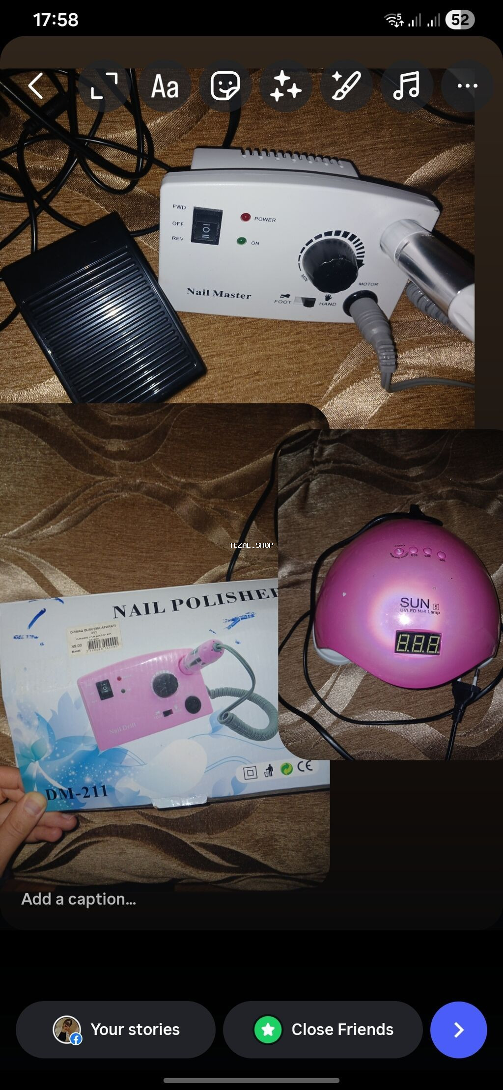 Peşəkar manikür dəsti Komplekt: - Nail Master frez aparatı – sürət