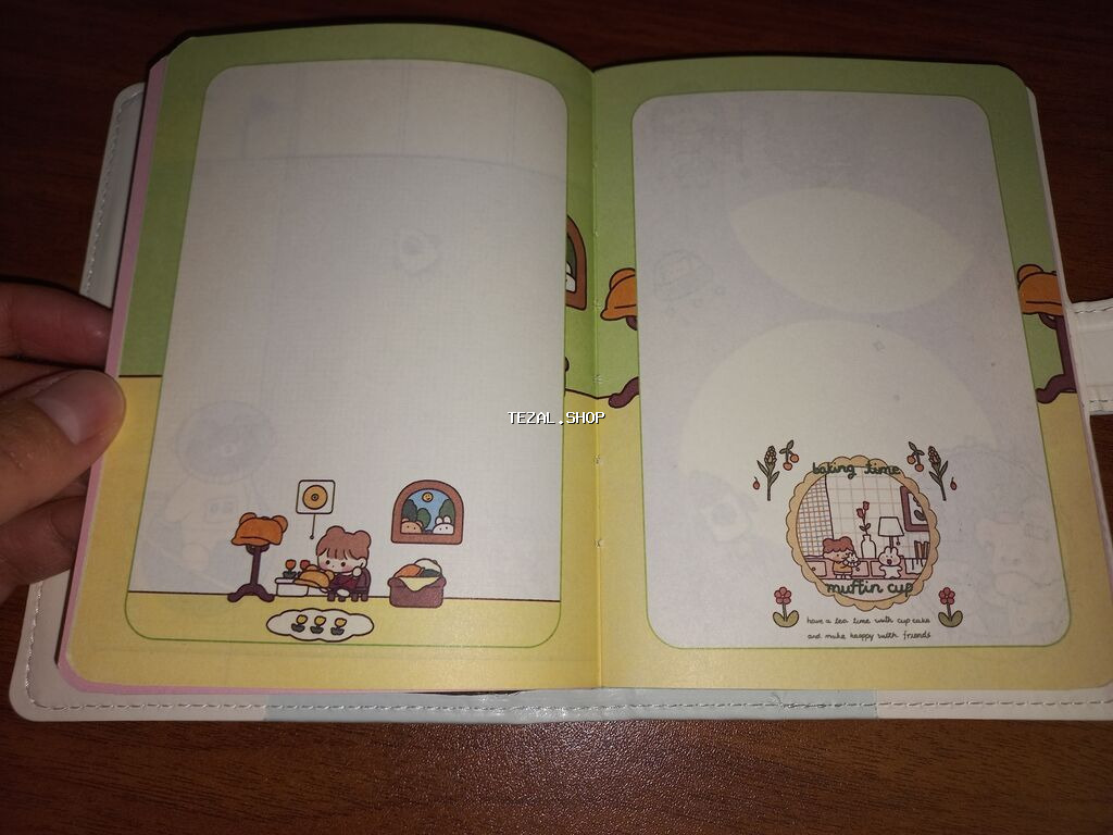 Günlük desti, defderi, qelemi, ve dekoratif lentası - şəkil 2