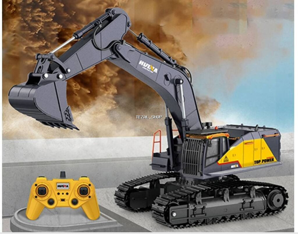 Huina 1592 RC Exkavator . Li-Ion 18650 battery 7.4V
