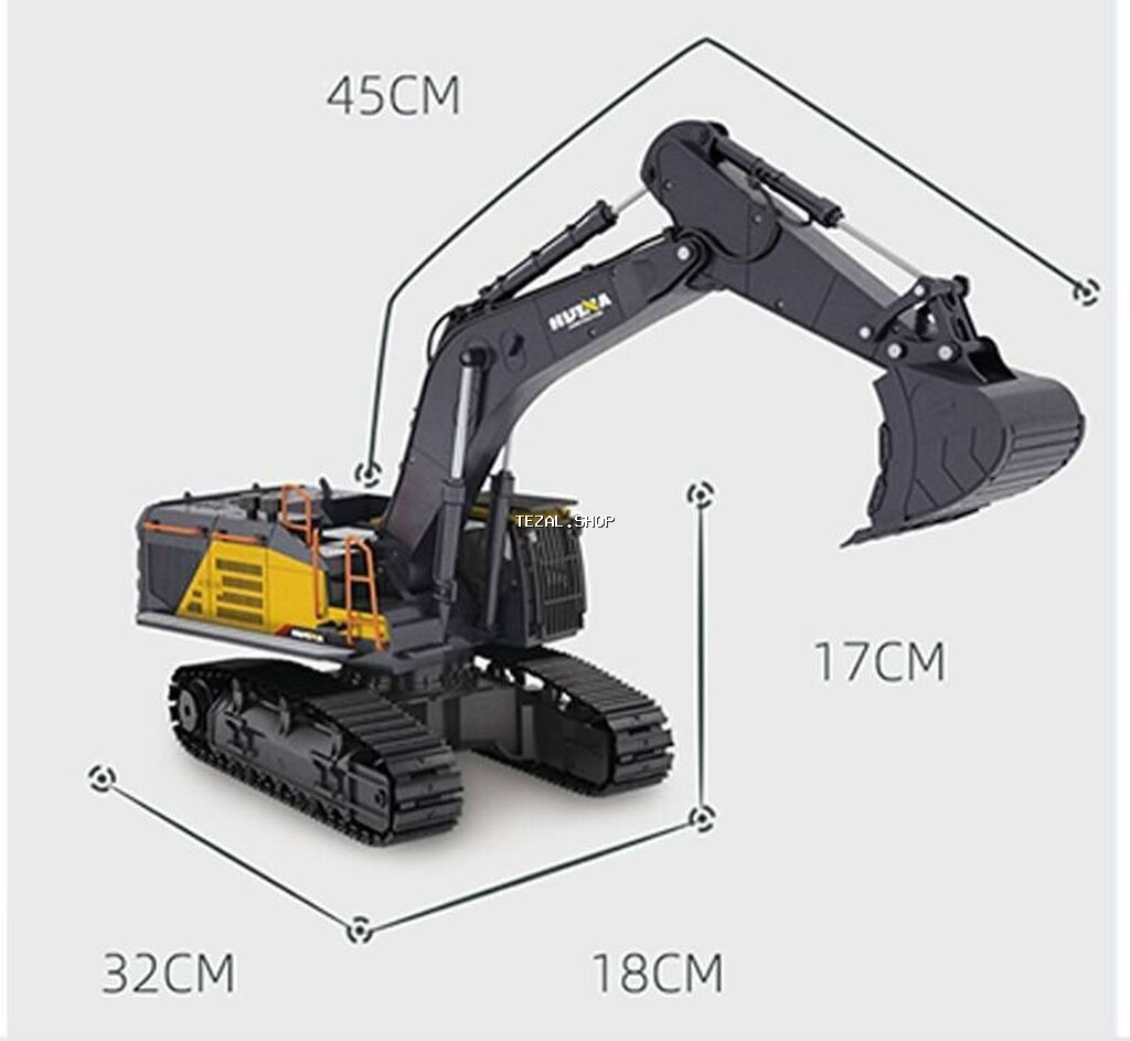 Huina 1592 RC Exkavator . Li-Ion 18650 battery 7.4V - şəkil 3