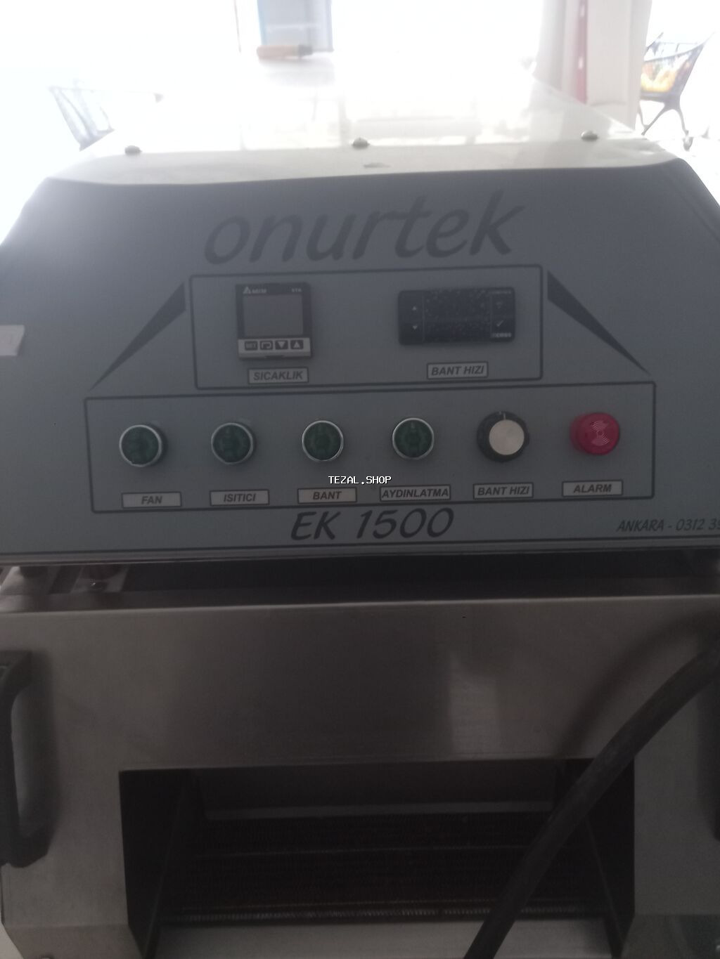 Onurtek EK 1500 – sənaye tipli tunel qurutma/isti hava ilə büzüşdürmə