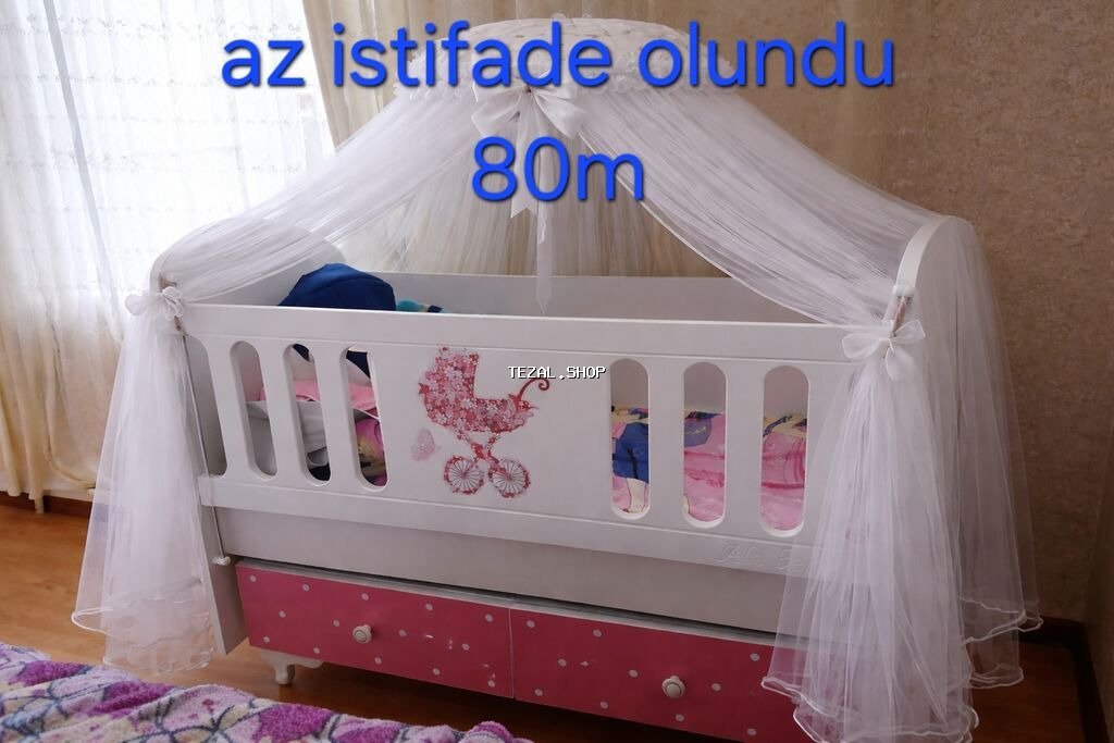 Oğlan və qız üçün, Dördbucaq, Beşik, Dəstsiz, Matrassız, Yellənmə mexanizmsiz