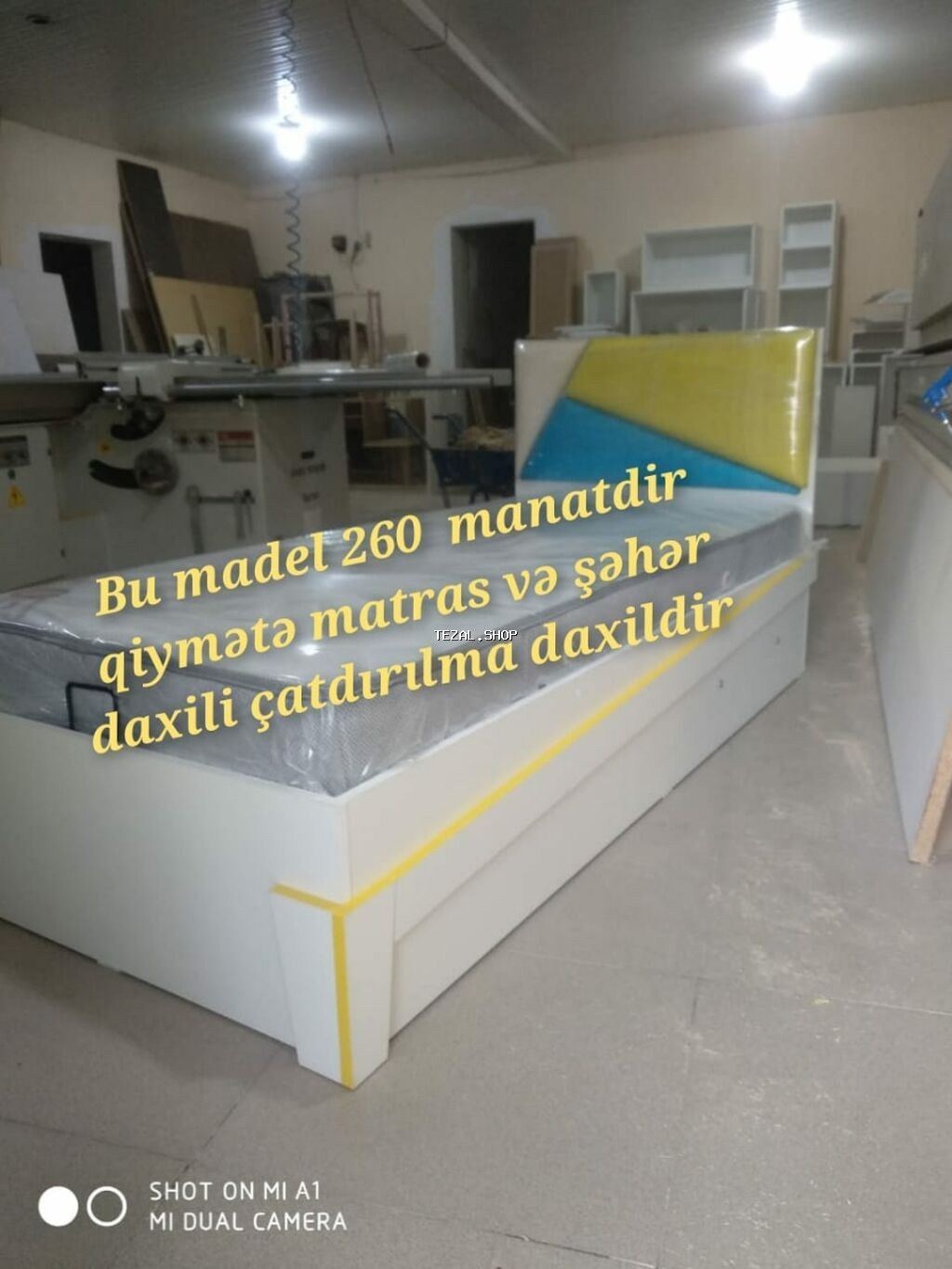 Yeni, Təknəfərlik çarpayı, Matras ilə