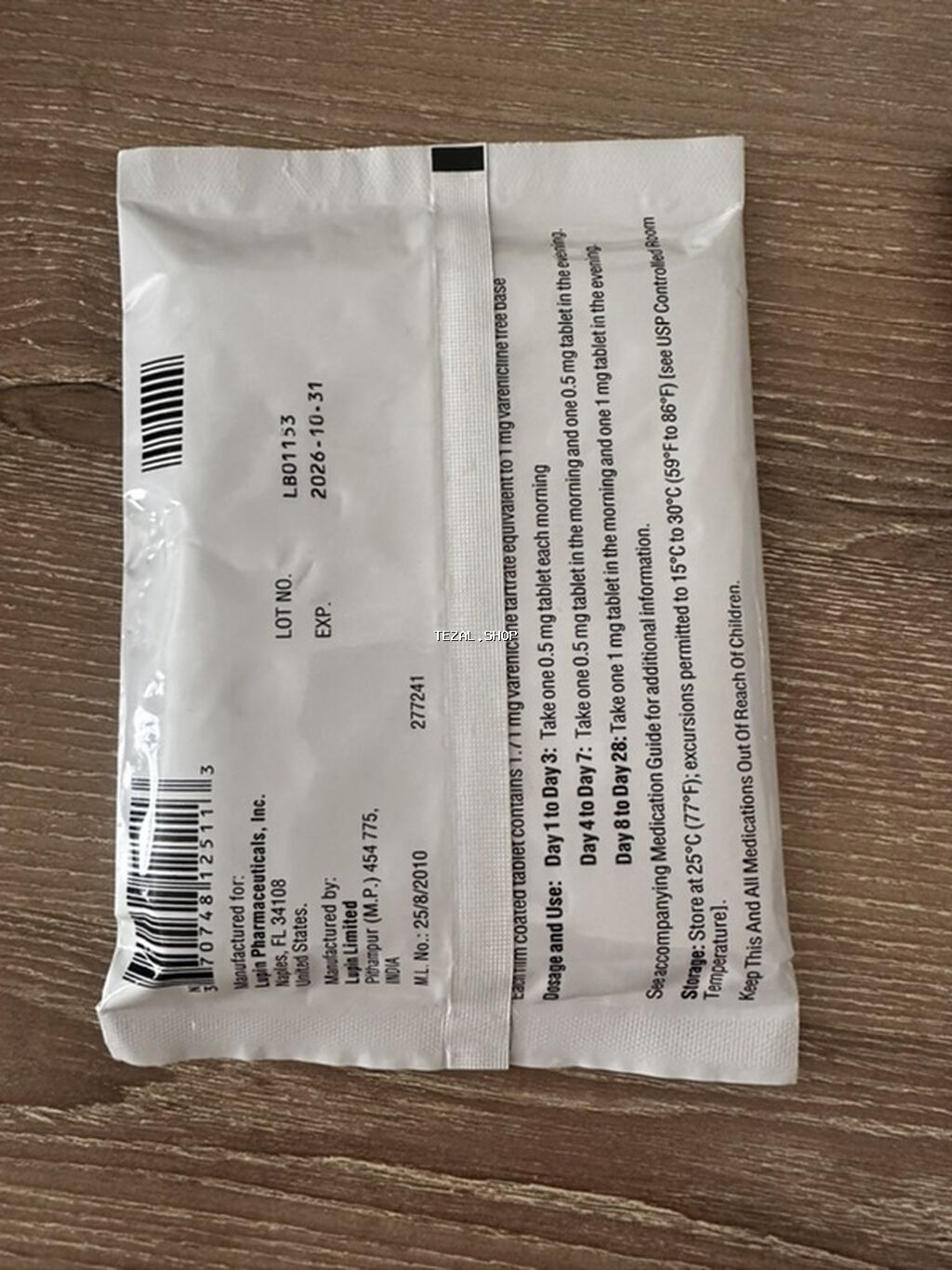 Varenicline Tablets – Starting Month Pack (ilk 4 həftəlik kurs) - şəkil 2