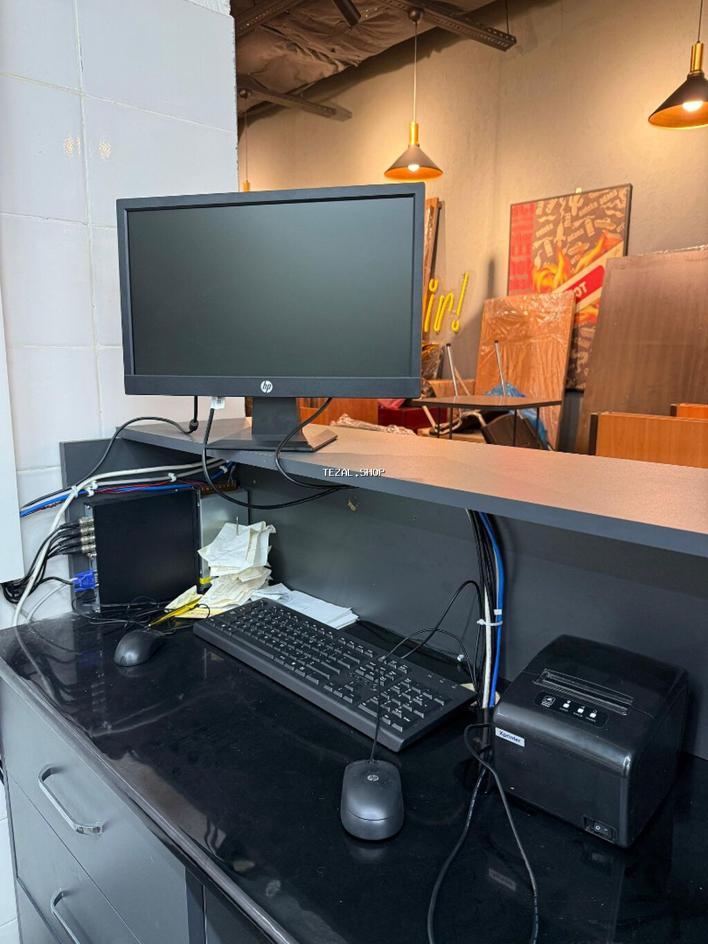 POS sistemi avadanlıq dəsti Tərkib: - HP masaüstü kompüter (ön