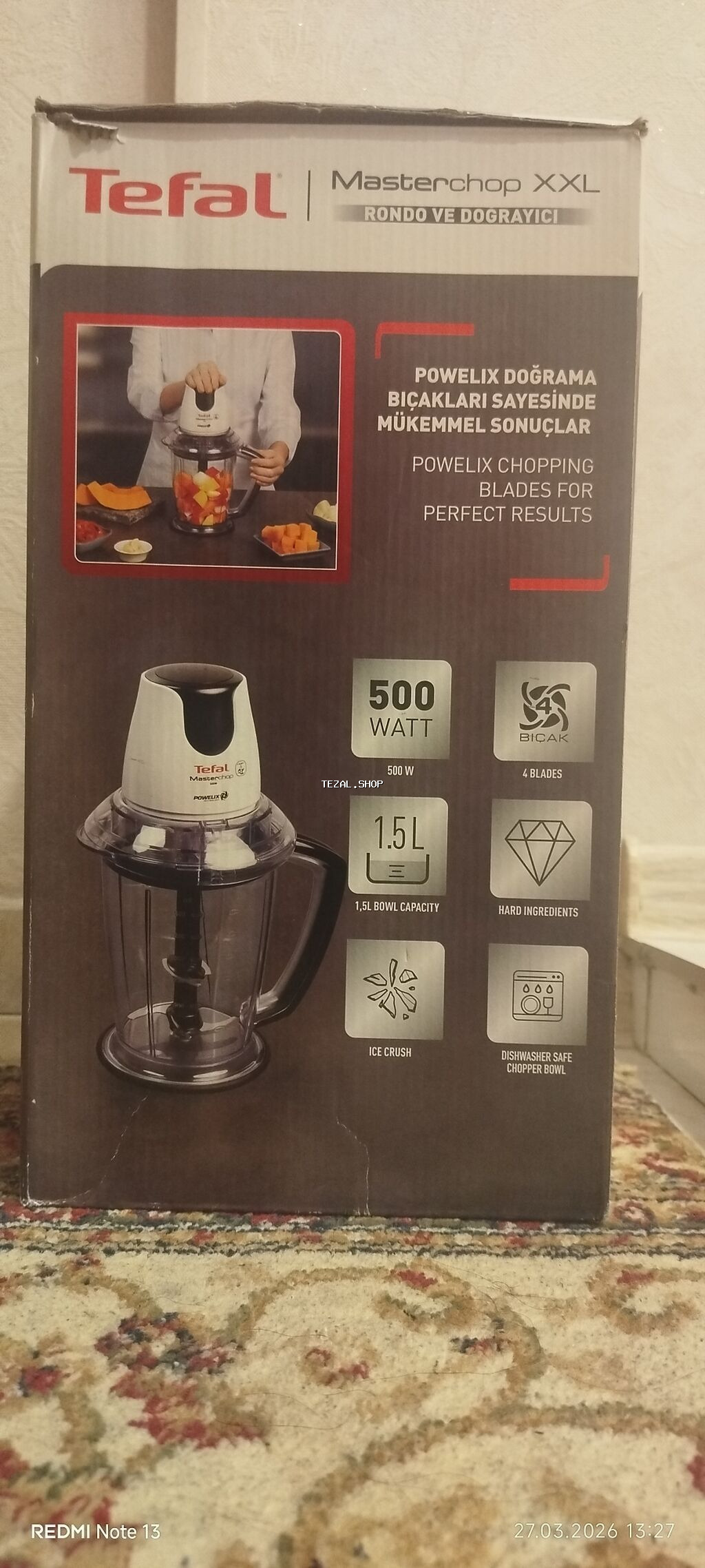Tefal Masterchop XXL – Rondo və doğrayıcı - Güc: 500 W - Bıçaqlar - şəkil 2