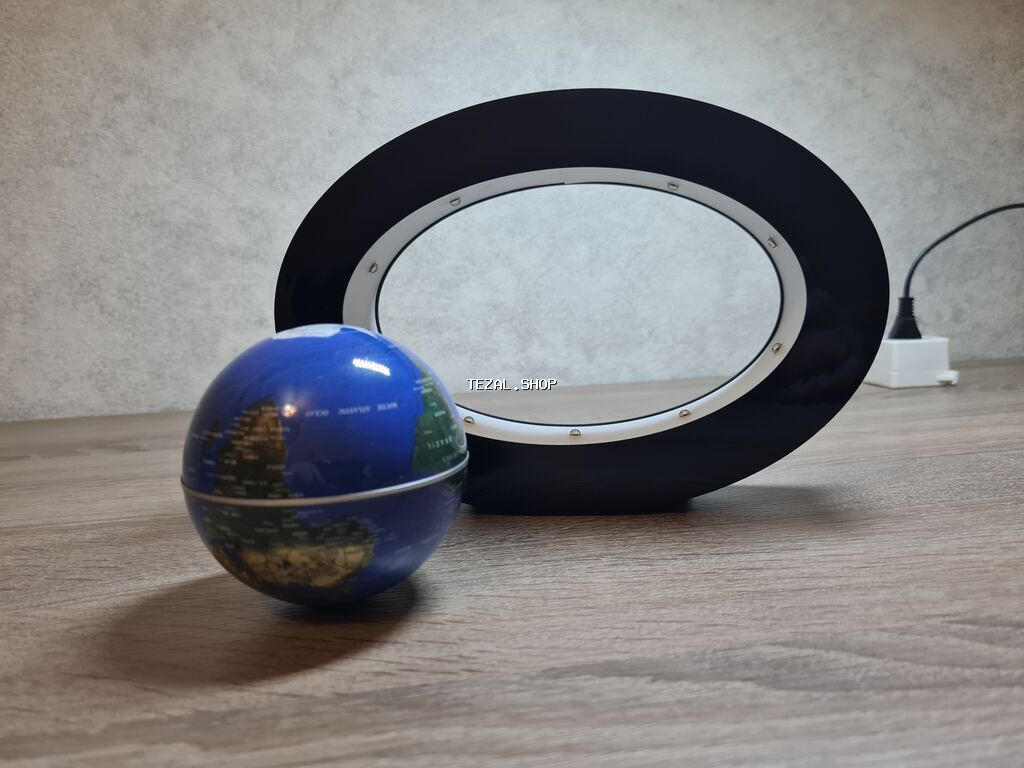 Suvenir Maqnitli Levitasiya edən Yer Kürəsi LED işıqlı dekor gecə - şəkil 2