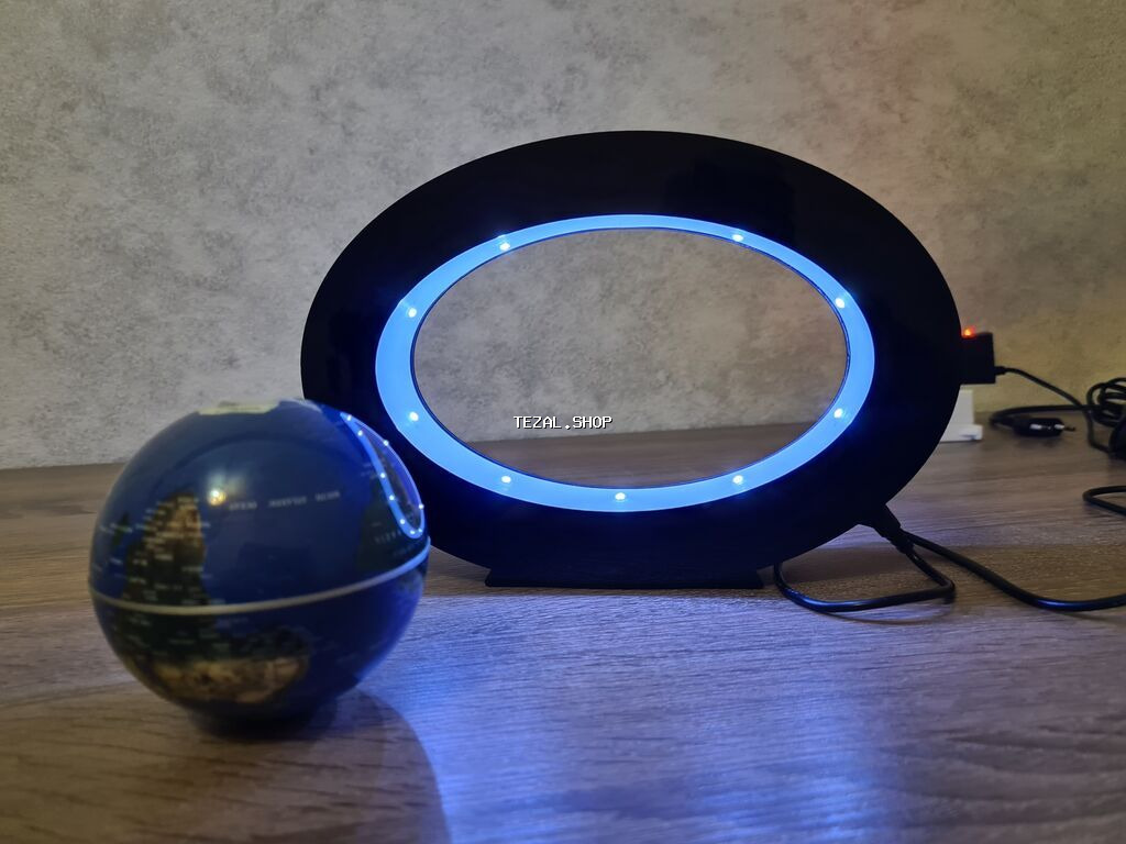 Suvenir Maqnitli Levitasiya edən Yer Kürəsi LED işıqlı dekor gecə - şəkil 4