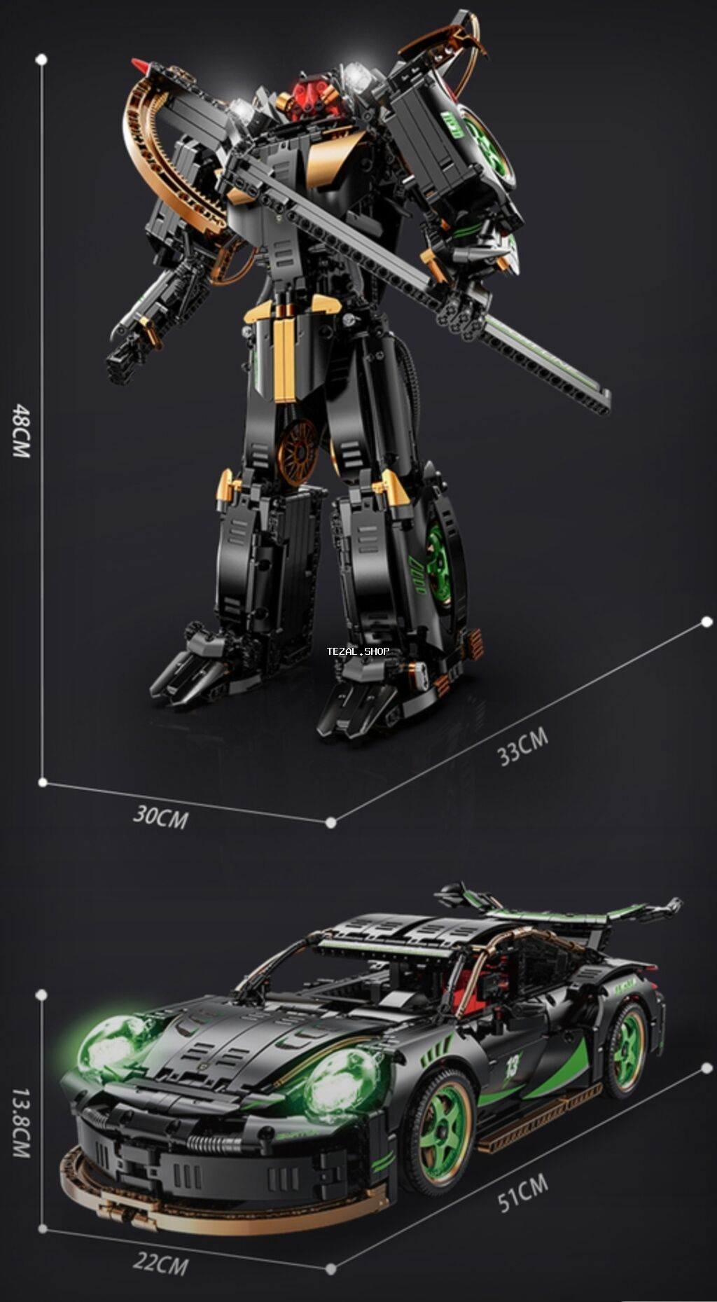 Maşın robot Leqo-kanstruktor iri həcmli.Qiyməti 85azn.Watçapada yaza - şəkil 4