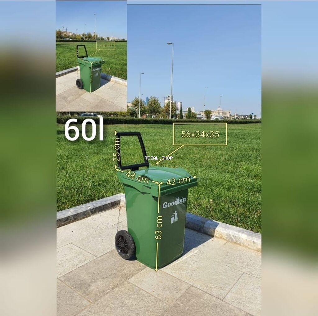 Zibil qutusu 20 litr başqa lutraj və çeşidlər var 20 litrdən 1100 - şəkil 2