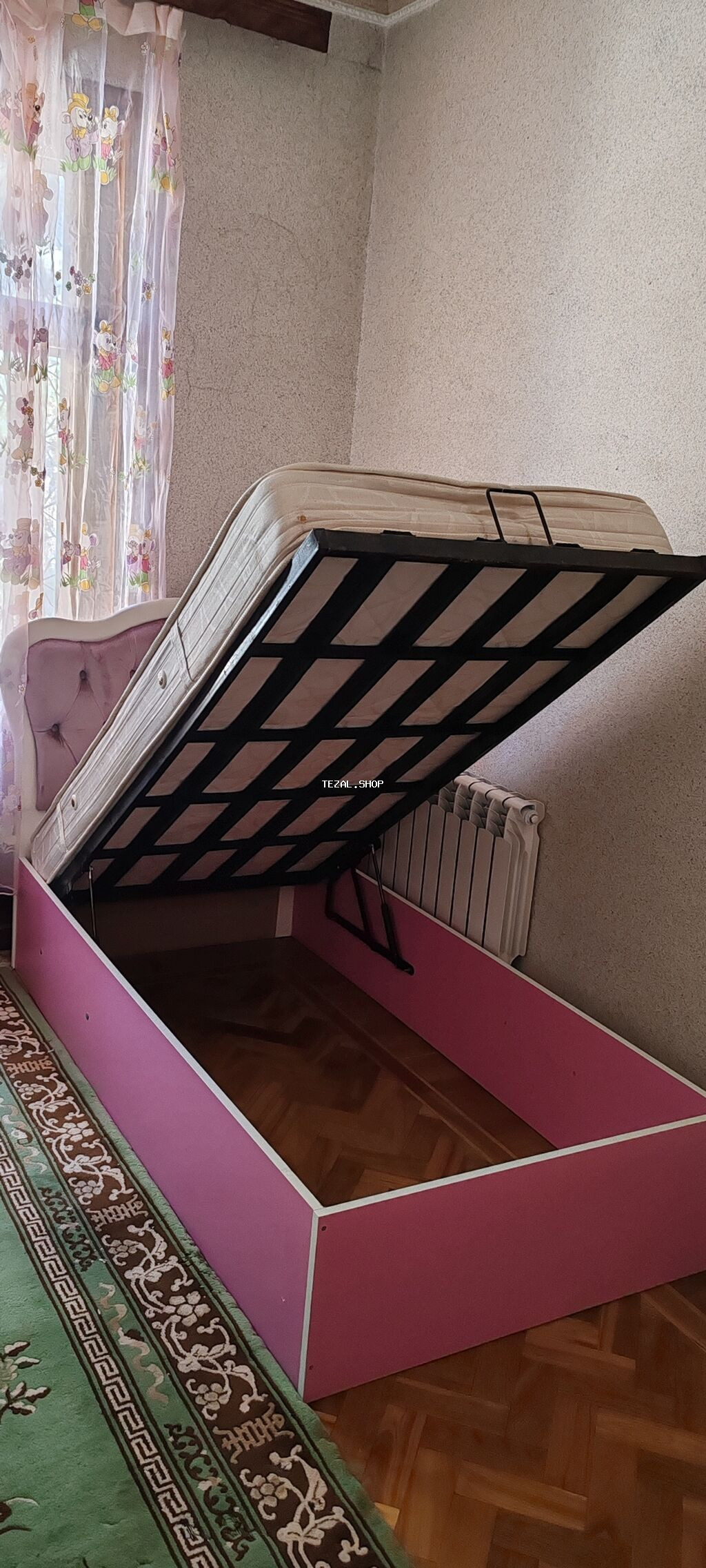 Qaldırılan baza ilə tək nəfərlik çarpayı və döşək dəsti - Ölçü