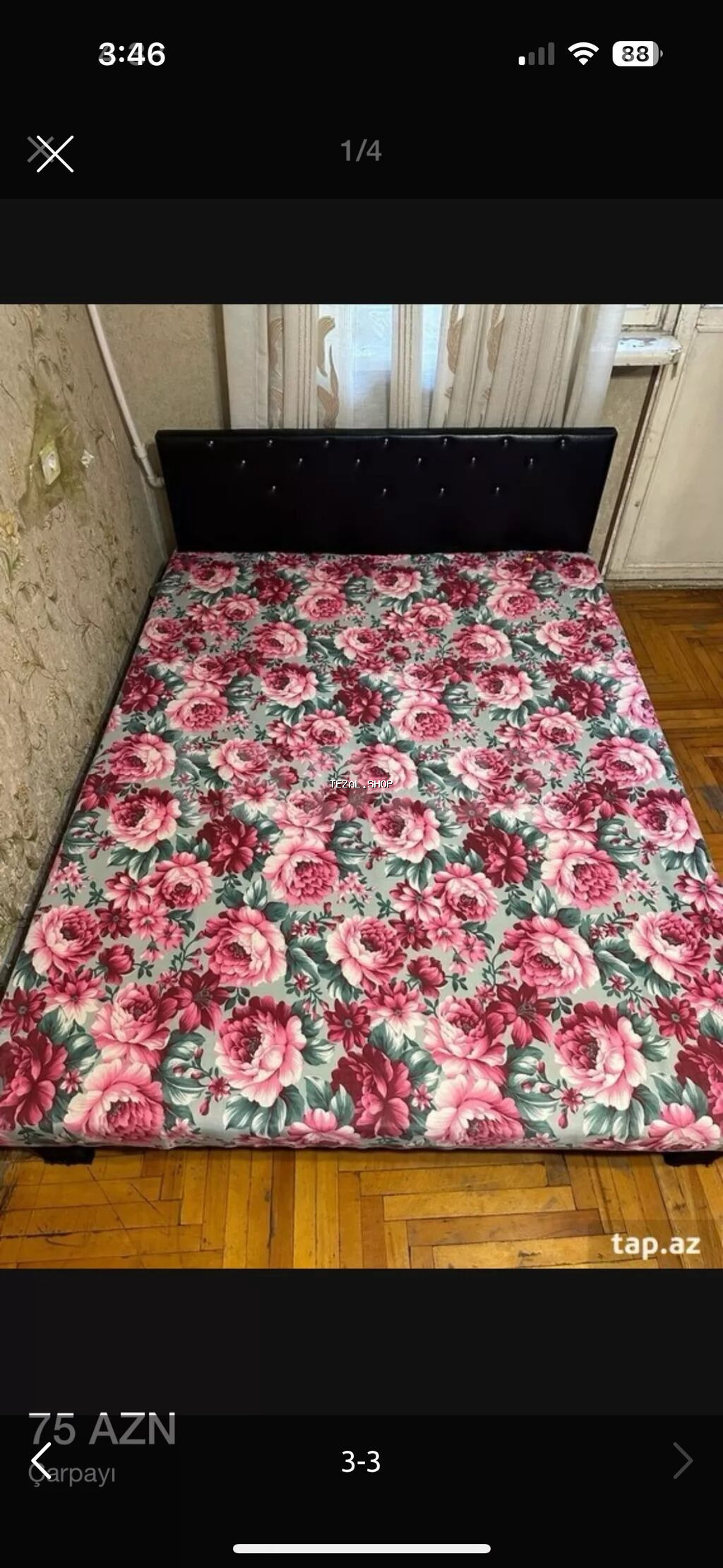 Yeni, İkinəfərlik çarpayı, Bazasız, Matras ilə, Siyirməsiz, Azərbaycan