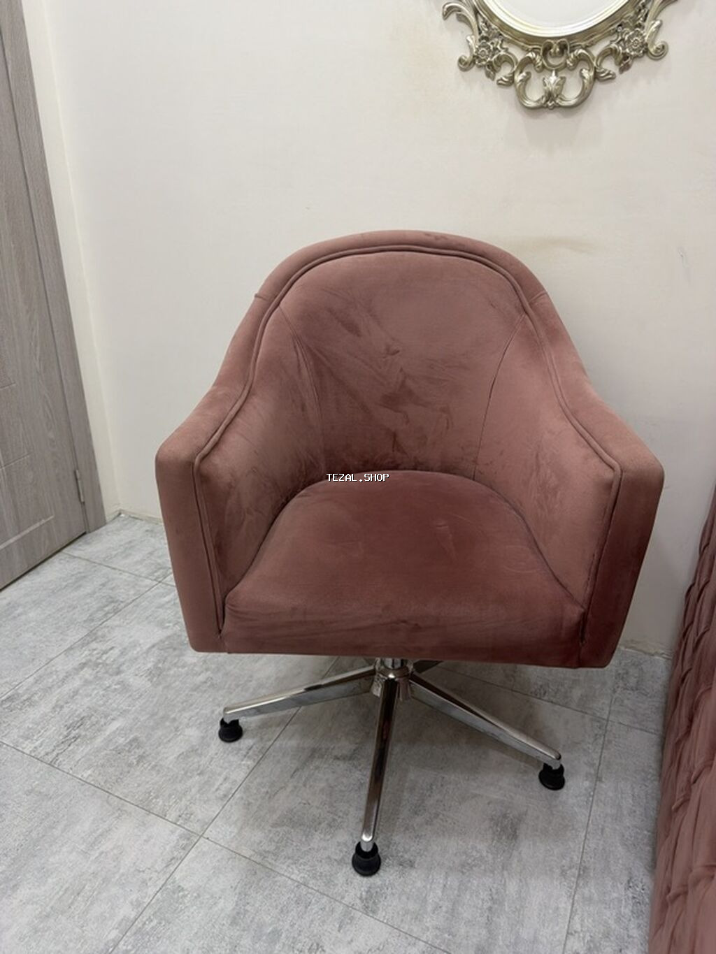 Makiyaj/kosmetologiya üçün rahat kreslo - Rəng: toz-çəhrayı -