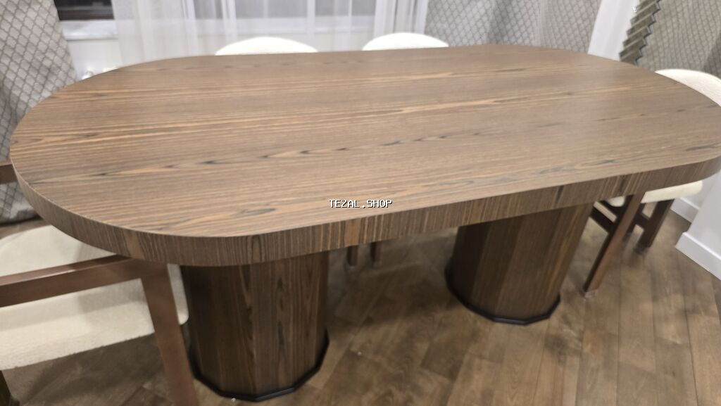 Mətbəx üçün, Açılmayan, Oval masa, 6 stul