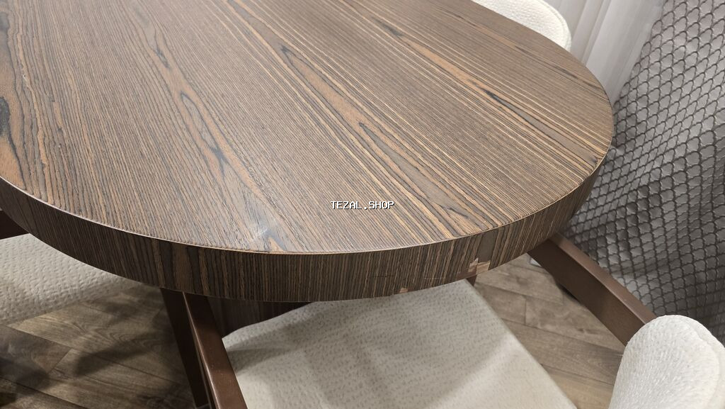 Mətbəx üçün, Açılmayan, Oval masa, 6 stul - şəkil 5