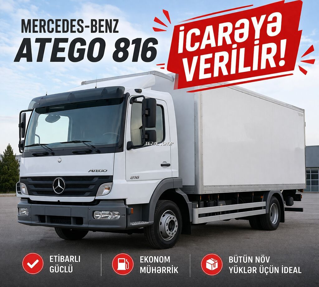🚛 Mercedes-Benz Atego icarəyə verilir! Yük daşımalarınız üçün
