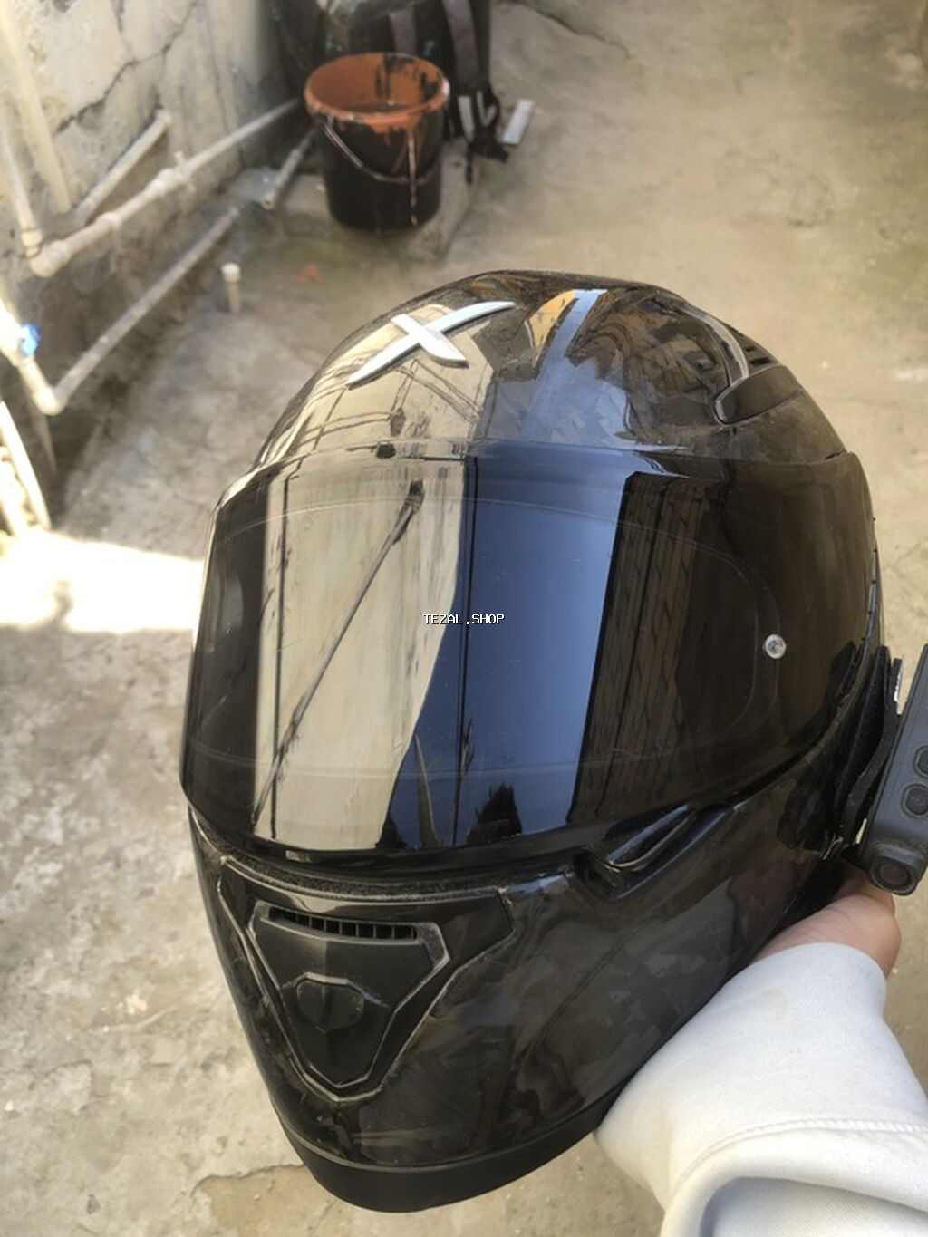 Məhsul: Tam üzlüq motosiklet dəbilqəsi, qara karbon tərzində dizayn - şəkil 3