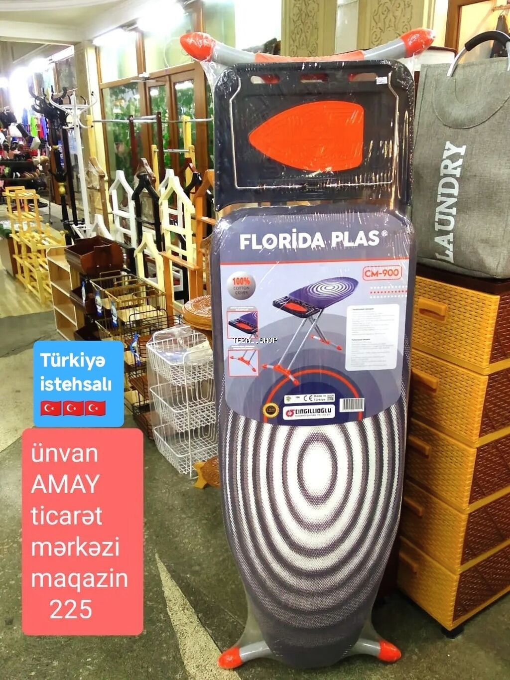 FLORIDA PLAS CM-900 ütü masası - Türkiyə istehsalı - 100% pambıq