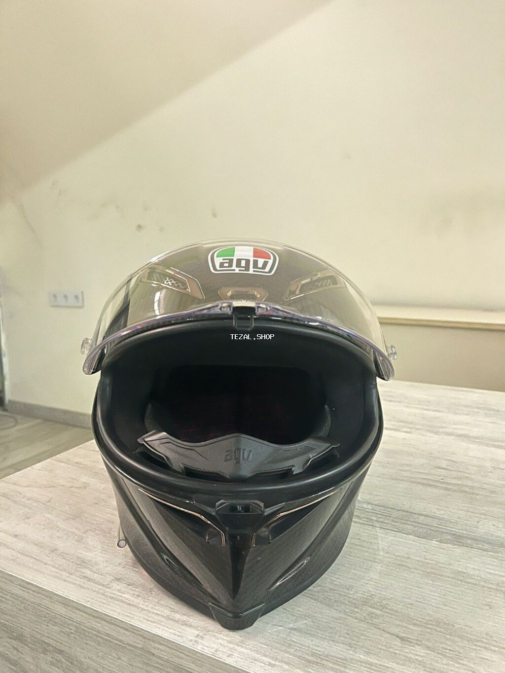 AGV tam üzlü motosiklet dəbilqəsi - Korpus: karbon lif (yüksək - şəkil 2