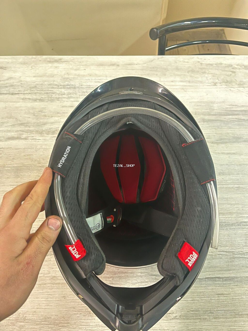 AGV tam üzlü motosiklet dəbilqəsi - Korpus: karbon lif (yüksək - şəkil 3