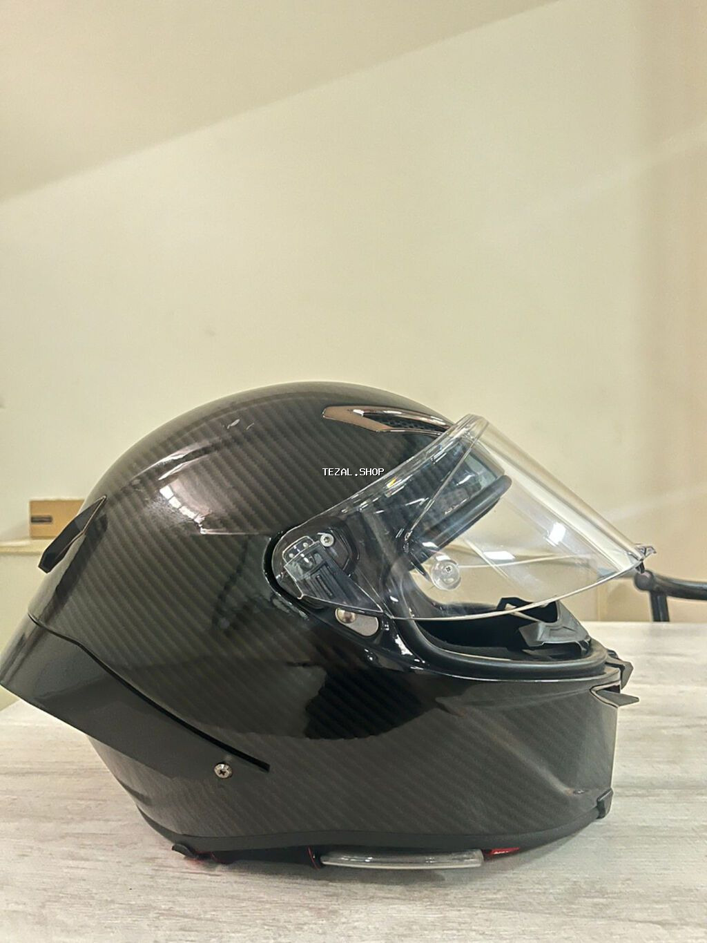 AGV tam üzlü motosiklet dəbilqəsi - Korpus: karbon lif (yüksək - şəkil 4