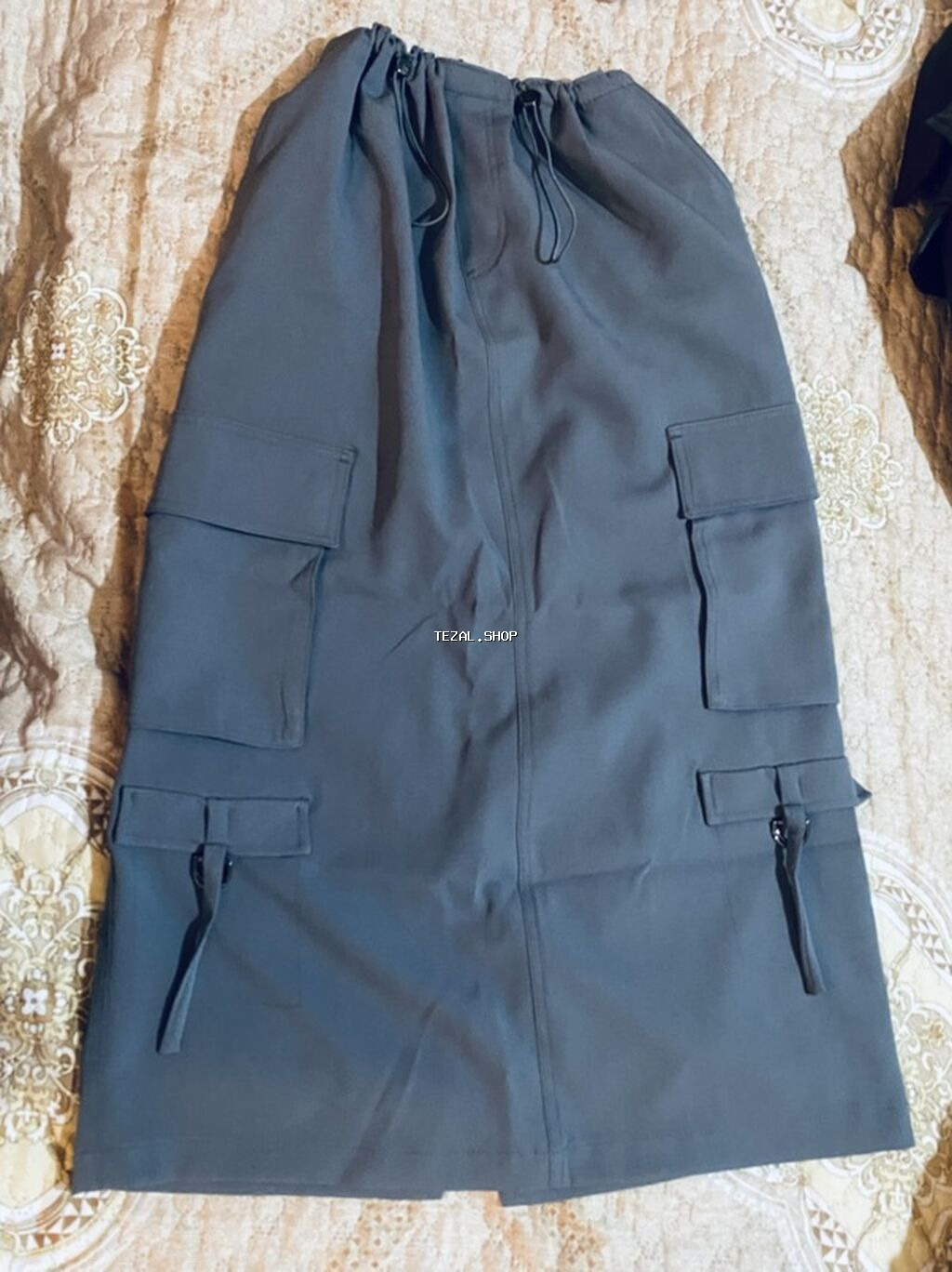 Qadın geyim dəsti – 4 məhsul 1) Boya fırçası effektli şalvar - Ağ - şəkil 2