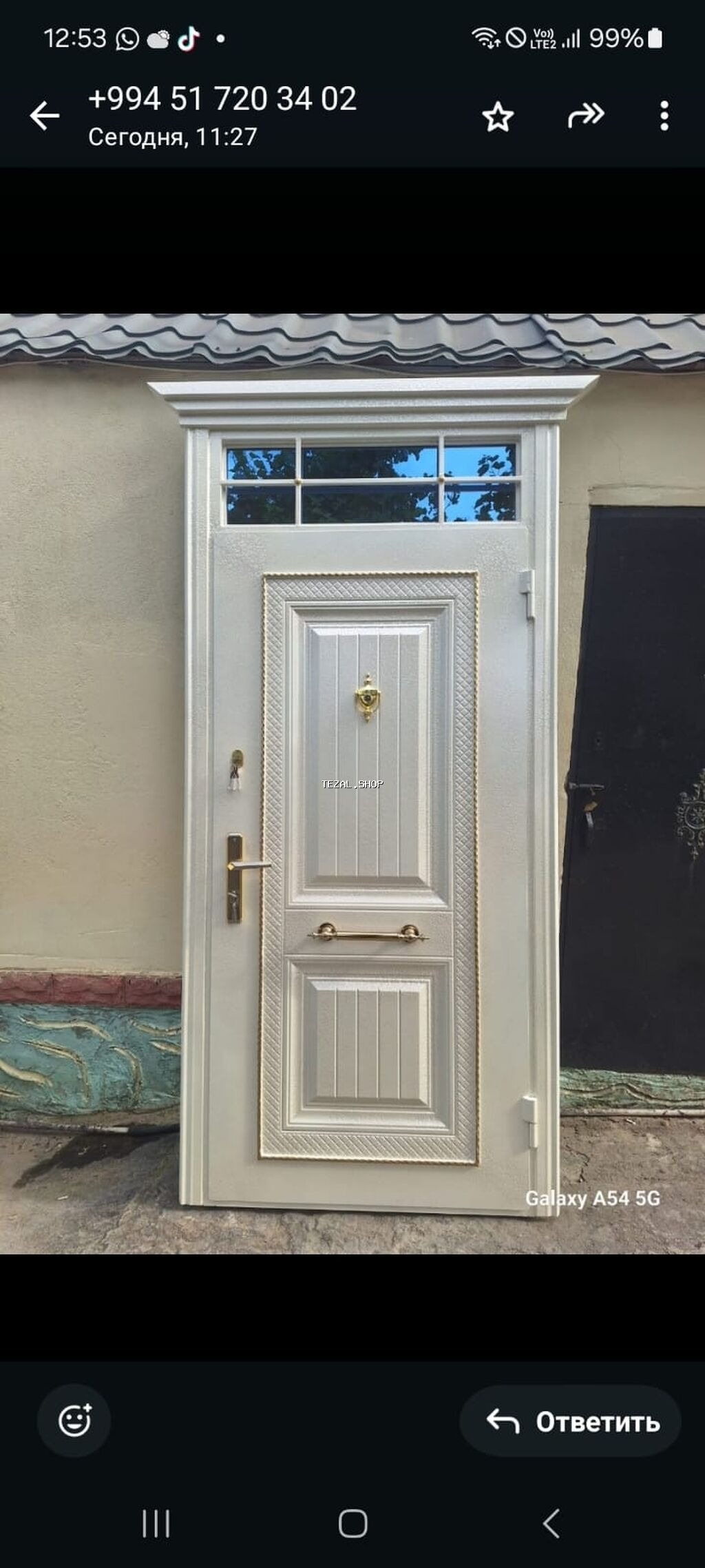 Mənzil üçün Yeni Giriş qapısı Glazok ilə, Zəmanətli, Ödənişli quraşdırma, Ünvandan götürmə, Ödənişli çatdırılma, Rayonlara çatdırılma - şəkil 2