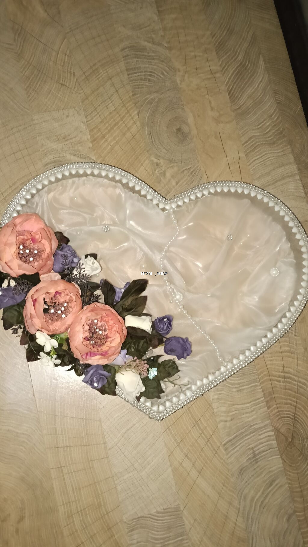 Dekorativ ürək formalı xonça/tray - Forma: ikiqat ürək konturlu -