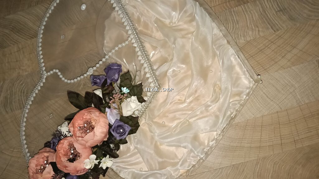 Dekorativ ürək formalı xonça/tray - Forma: ikiqat ürək konturlu - - şəkil 2