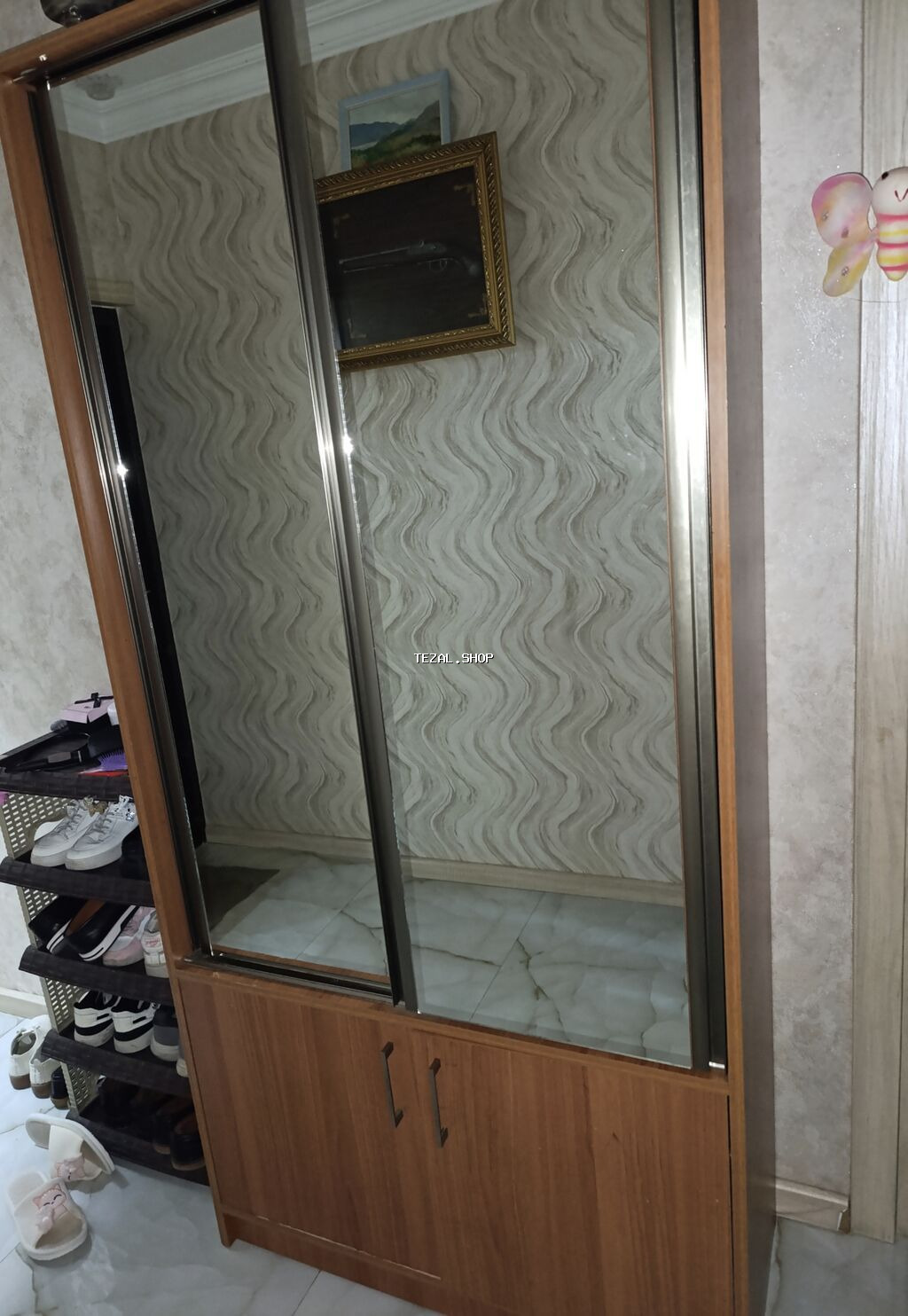 Uşaq mebeli və yataq otağı dəsti 1) Beşik: - Rəng: açıq mavi-ağ - - şəkil 2