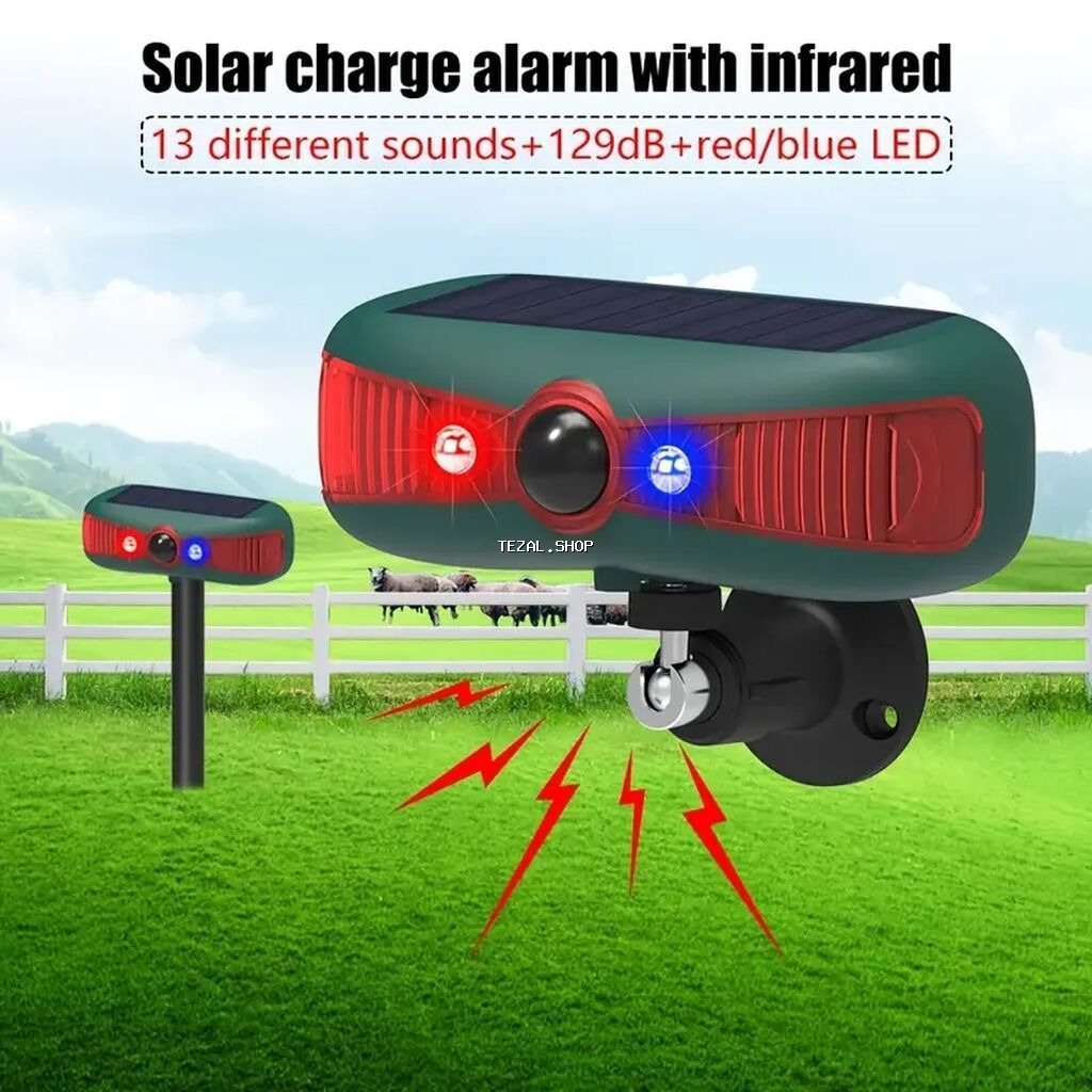 Günəş enerjili infraqırmızı sensorlu siqnal cihazı - 13 fərqli səs - şəkil 4