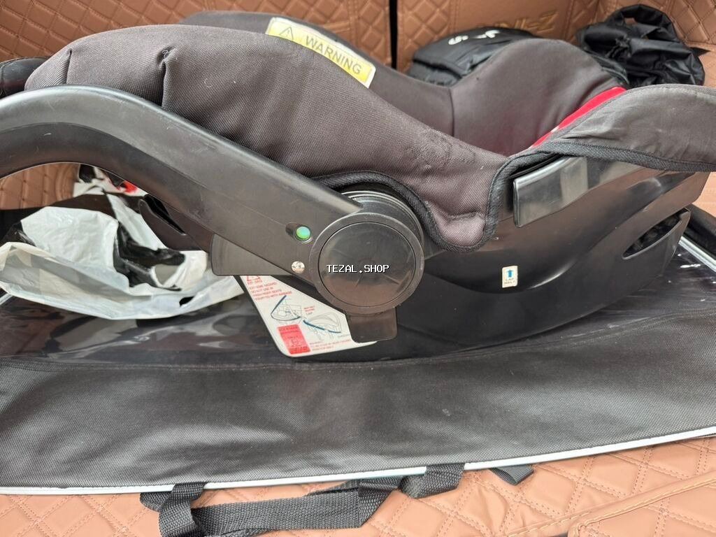 Qırmızı-qara rəngli körpə avtokreslosu - Arxa istiqamətdə - şəkil 2