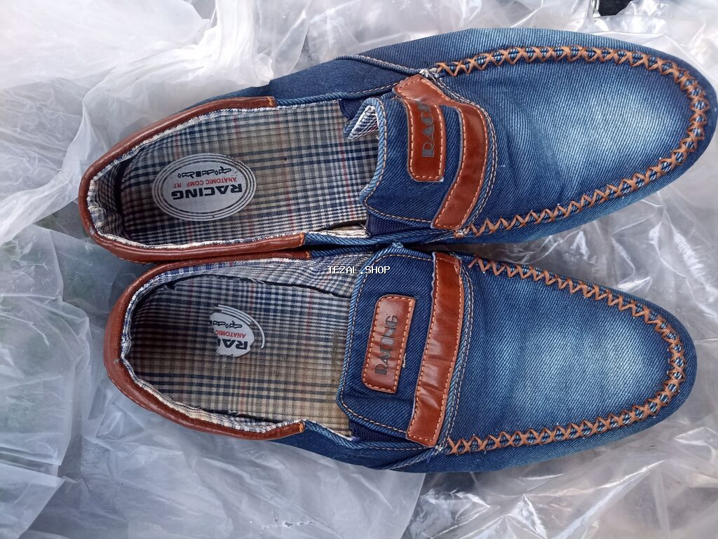 Məhsul: Kişi mokasin ayaqqabısı – “Racing” brendi - Material: Cins