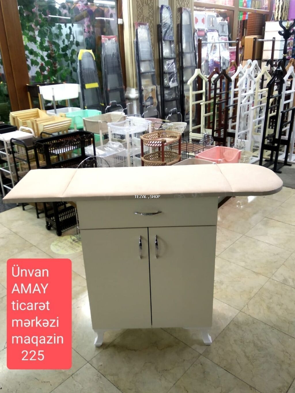 Ütü masası. Şkaflı. Təzə. Ünvan AMAY ticarət mərkəzi ağ şəhər maqazin