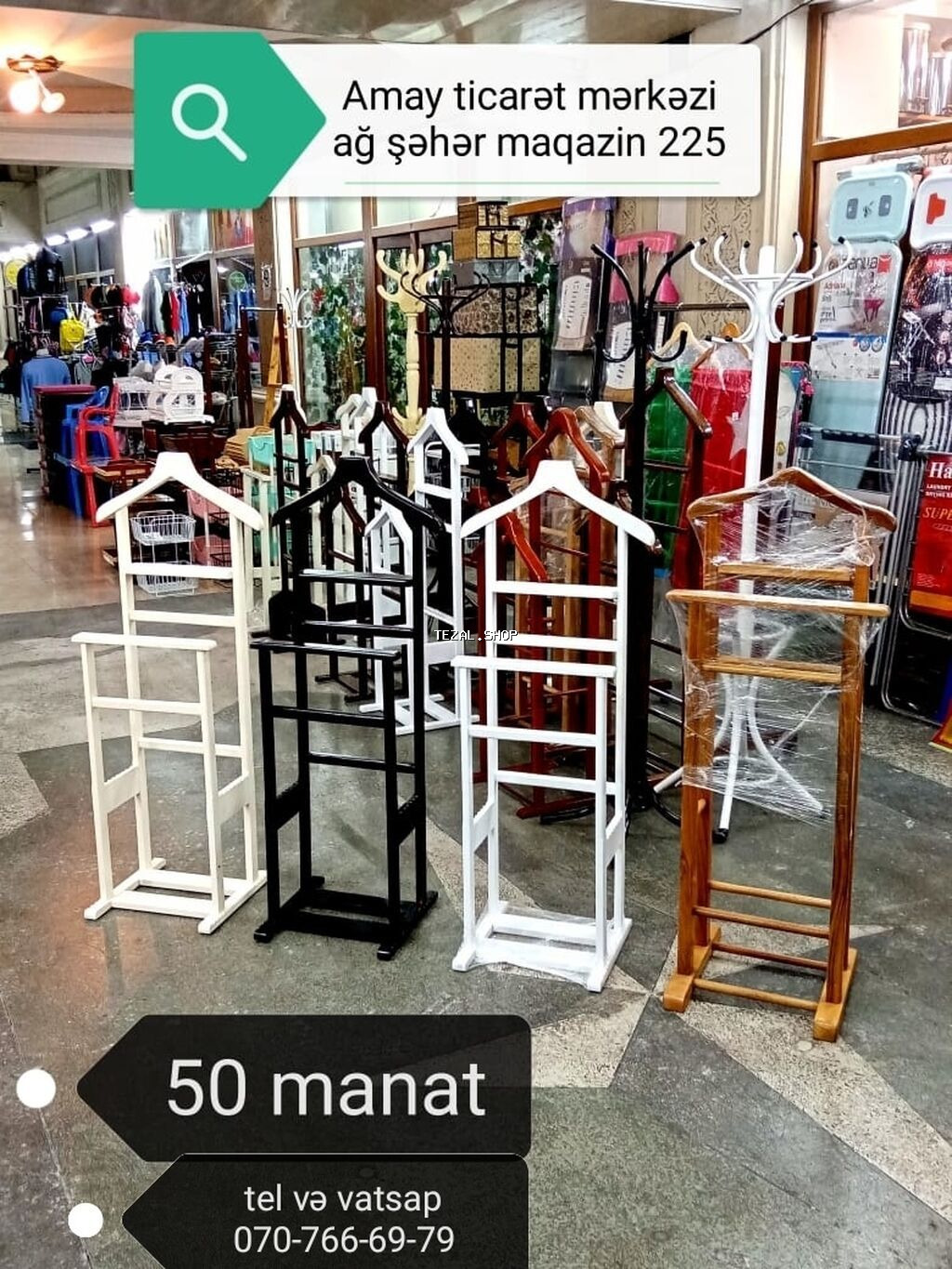 Asılqanlar paltar asmaq üçün. Yeni. Ünvan Amay ticarət mərkəzi