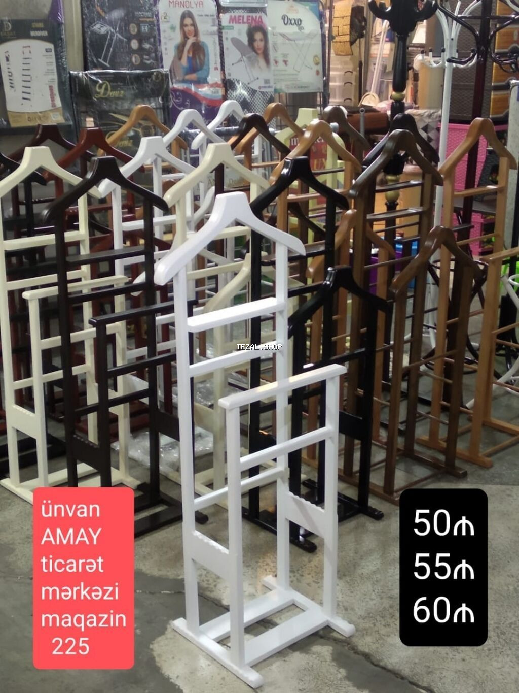 Asılqanlar. Yeni. 
Ünvan Amay ticarət mərkəzi ağ şəhər maqazin
225