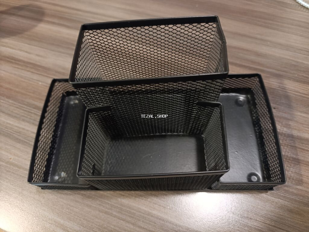 Metal tor şəbəkəli masaüstü organizer - Material: möhkəm metal, toz