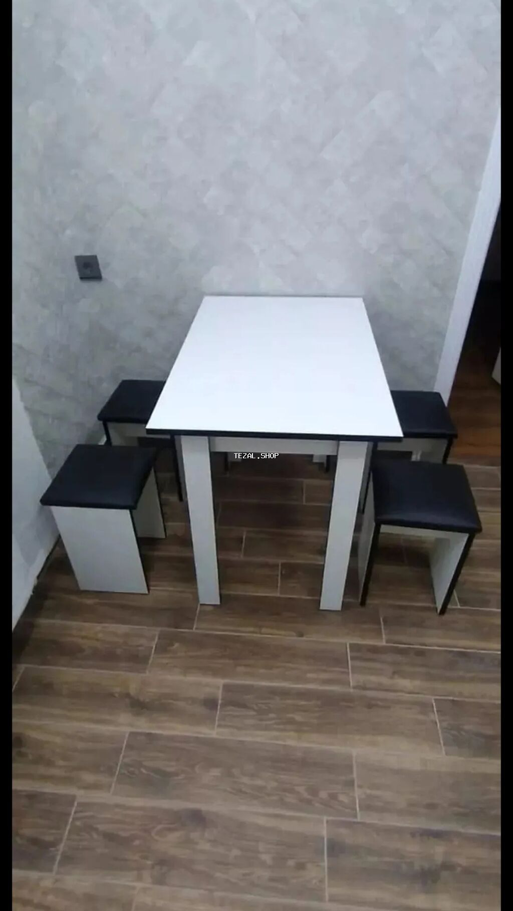 Mətbəx üçün, Yeni, Açılmayan, Dördbucaq masa, 4 stul - şəkil 2