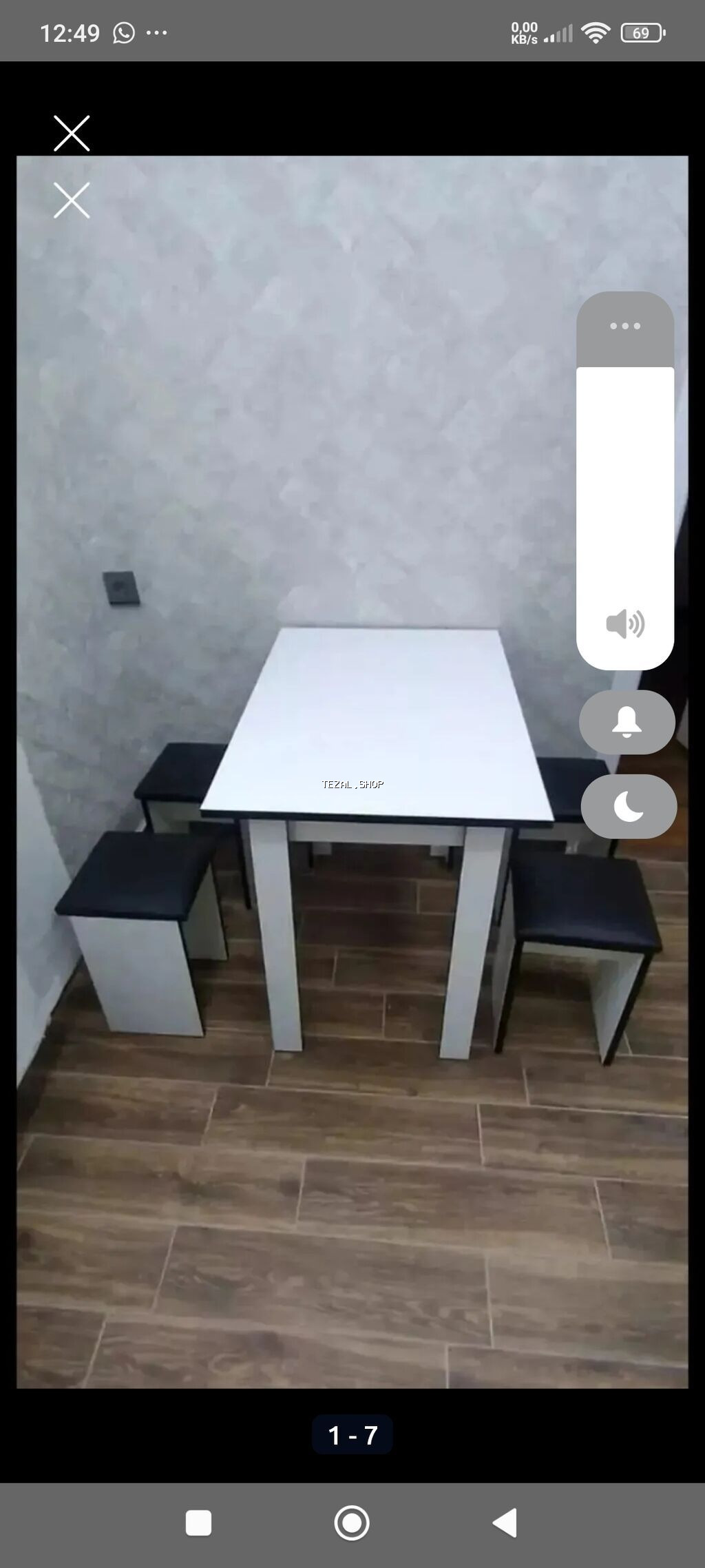 Mətbəx üçün, Yeni, Açılmayan, Dördbucaq masa, 4 stul - şəkil 3