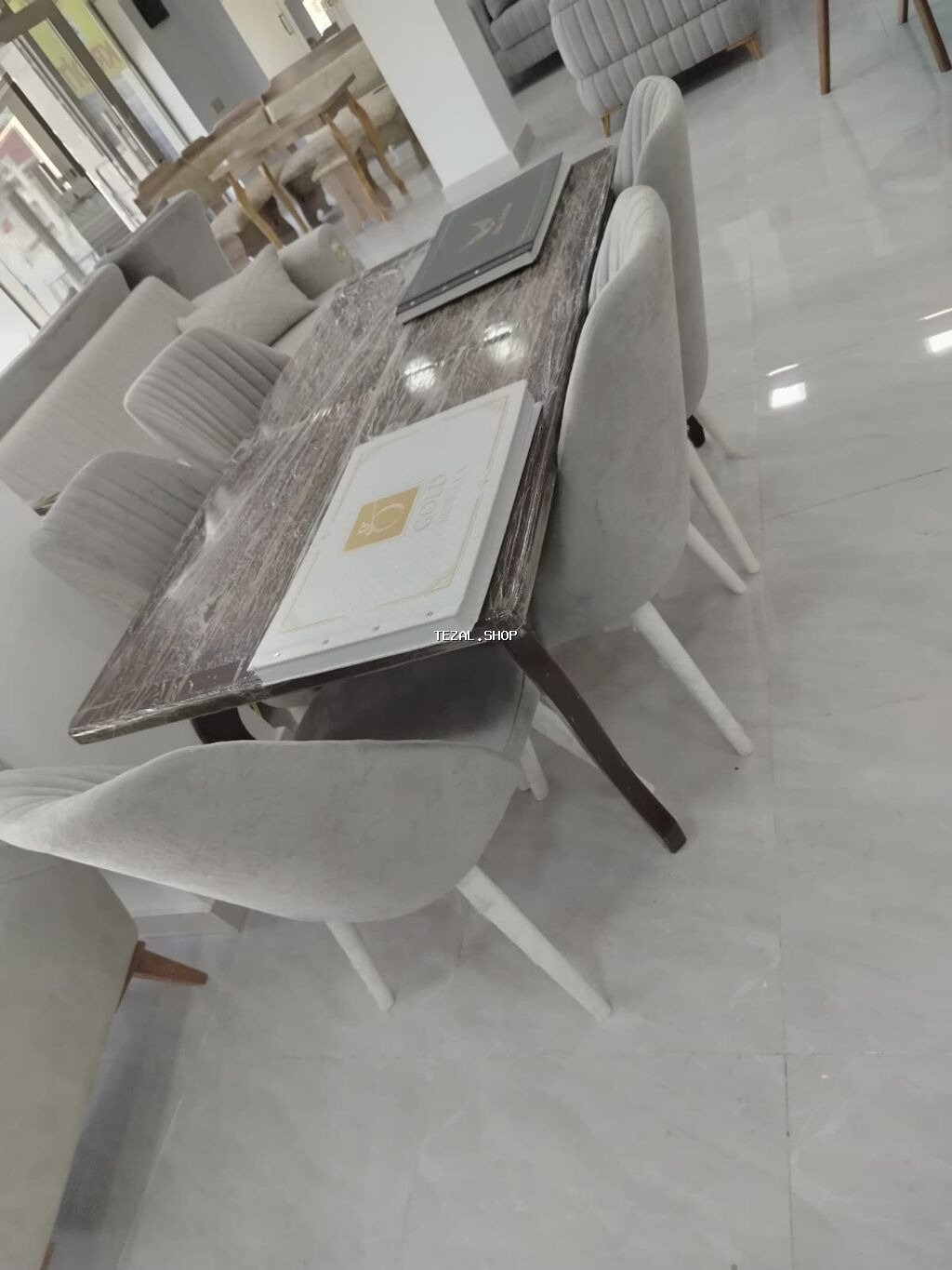 Qonaq otağı üçün, Yeni, Açılan, Dördbucaq masa, 6 stul - şəkil 4