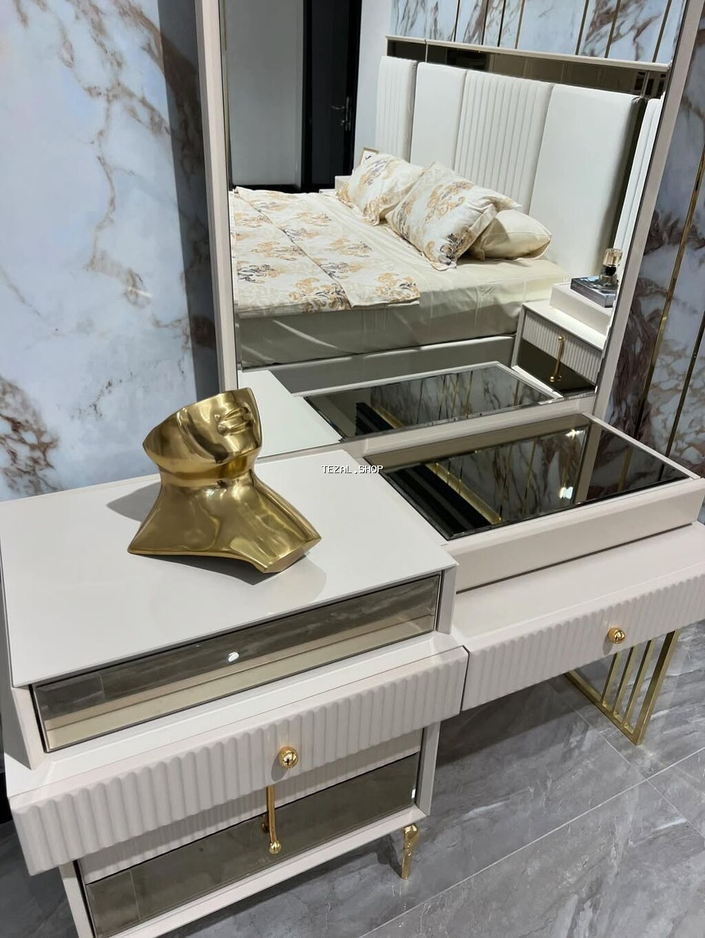 Məhsul: LED işıqlı makiyaj masaları və güzgü dəstləri - Dizayn - şəkil 5