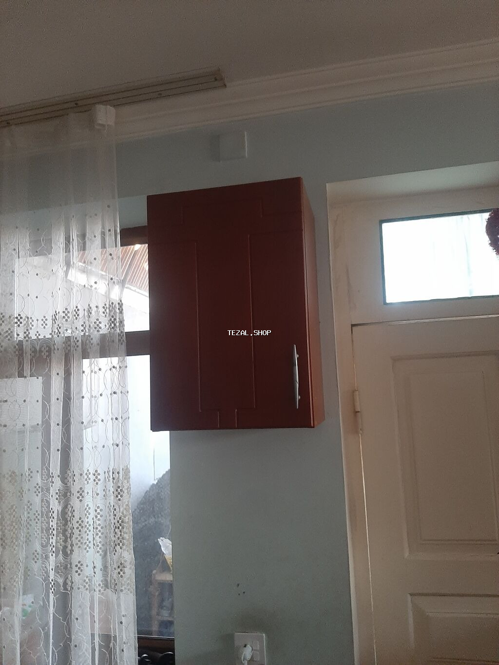 Mətbəx mebel dəsti – klassik tünd qəhvəyi rəngdə, düz xətli fasadlar - şəkil 2