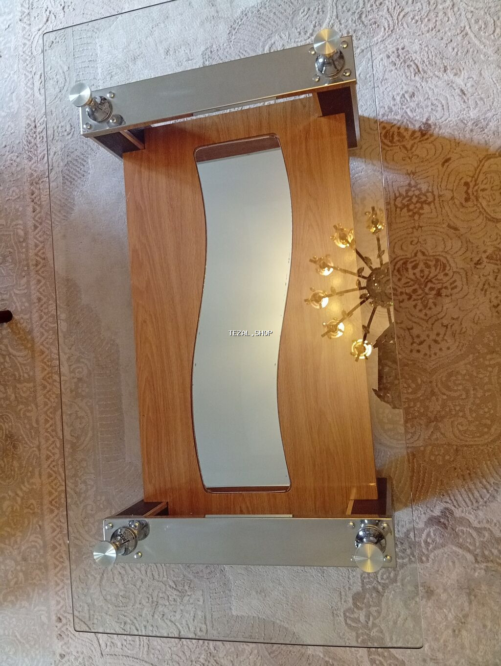 Düz masa, Açılmayan, Təkərsiz, Şüşə, Zəmanətsiz