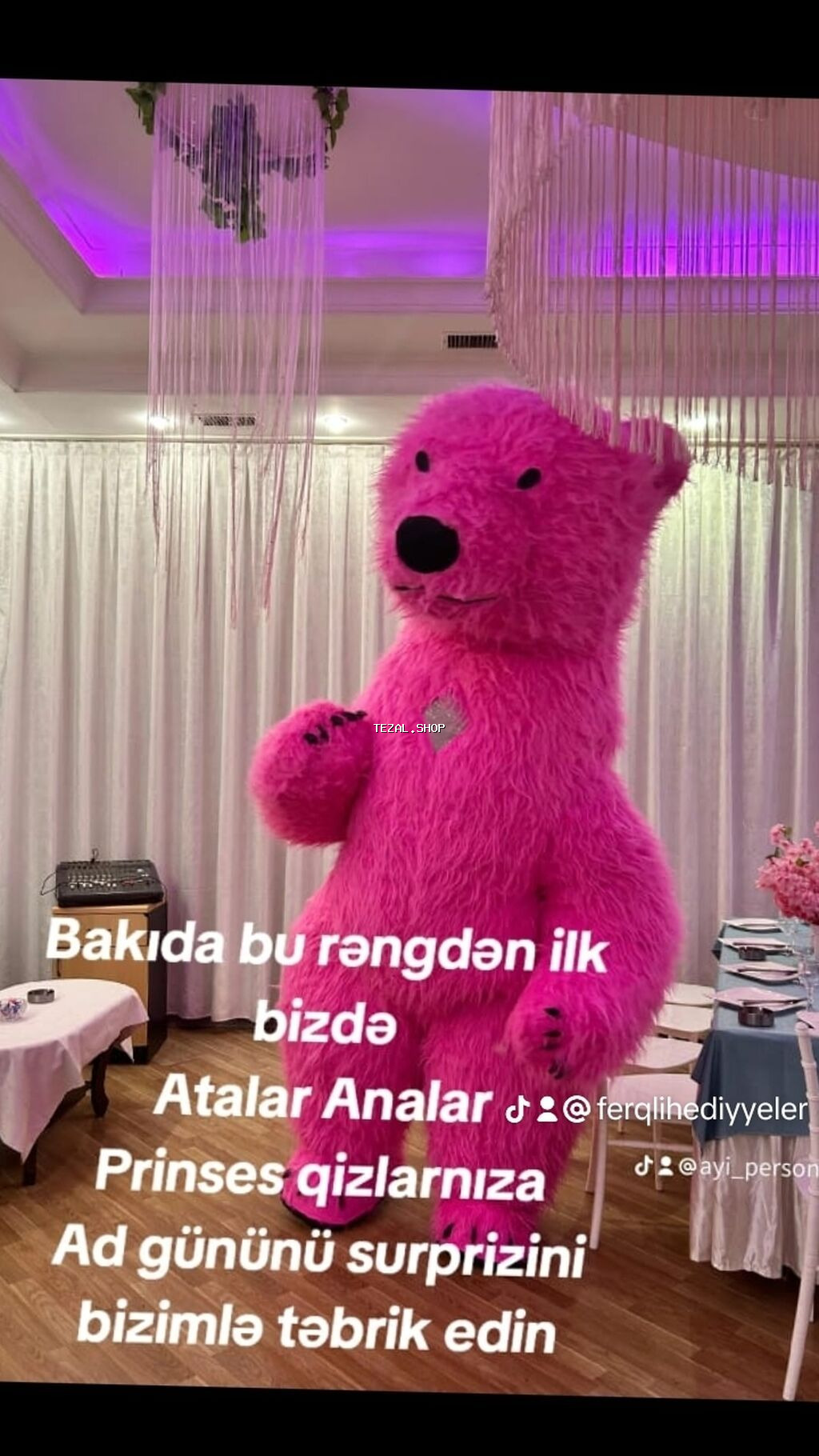 Xüsusi günlər üçün nəhəng ayı maskotu ilə tədbirə çıxış xidməti. - - şəkil 2