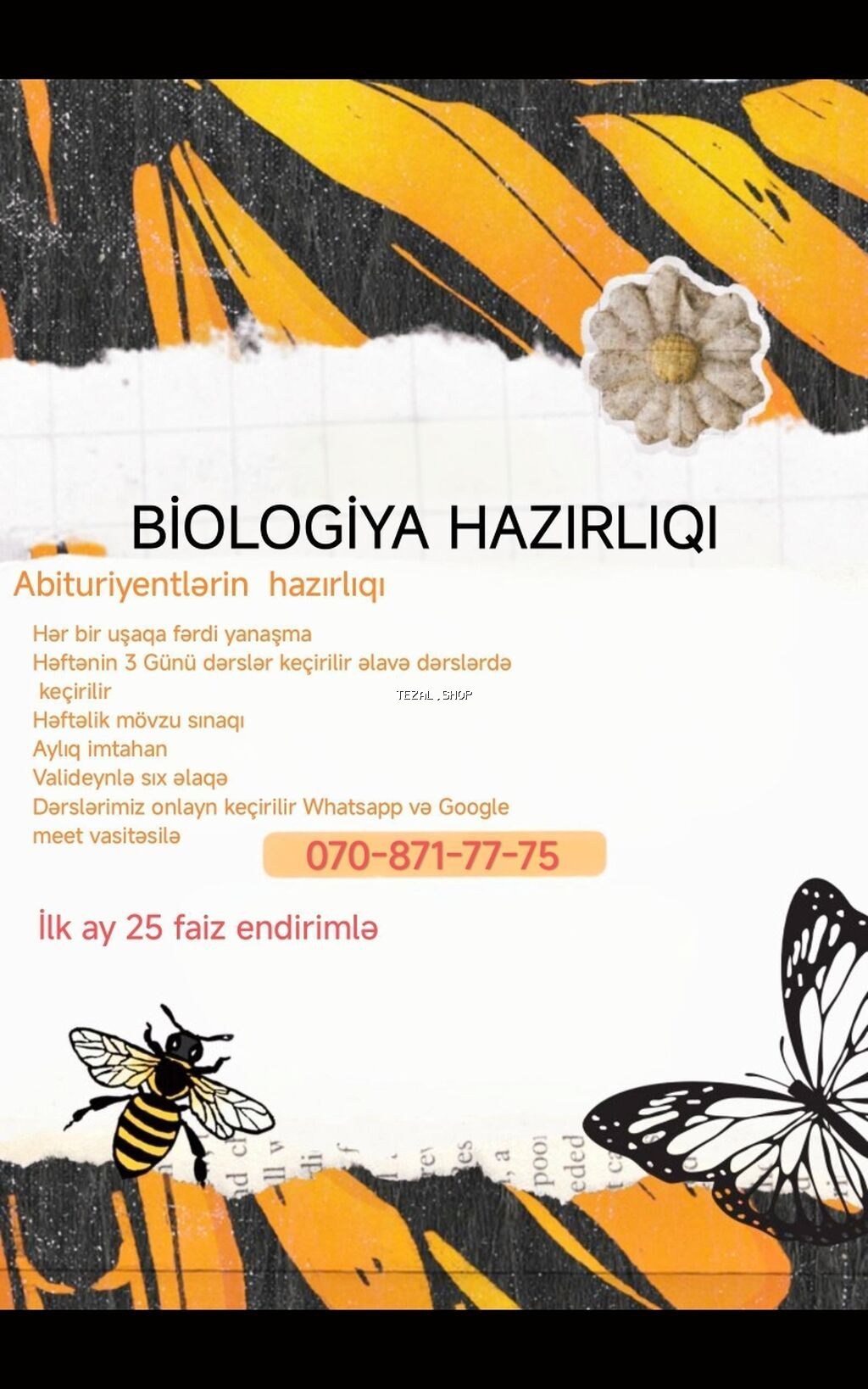 Repetitor, Biologiya, Azərbaycan dili, Abituriyent hazırlığı