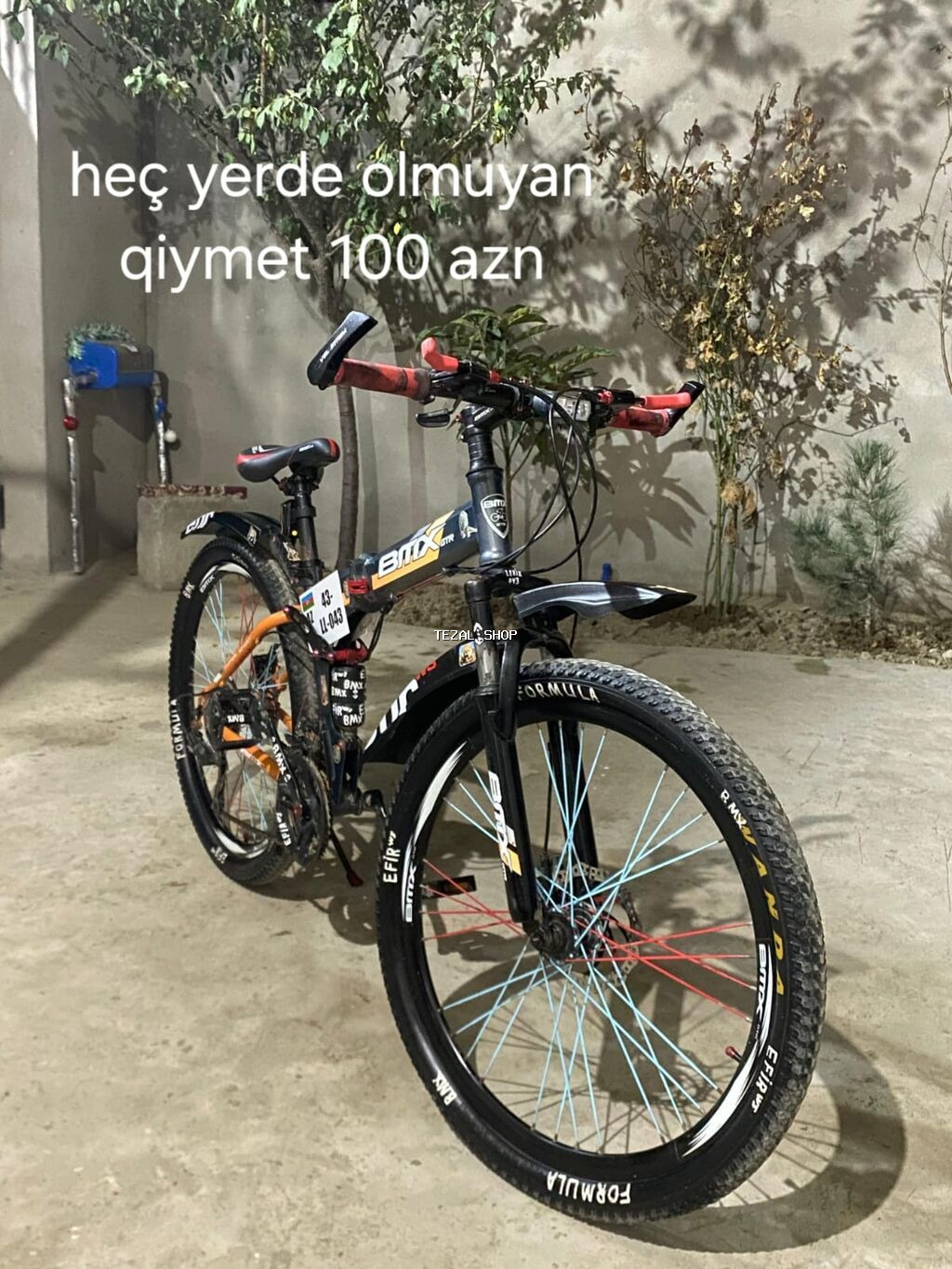 BMX tipli dağ velosipedi - Çərçivə: möhkəm metal, BMX dizaynlı -