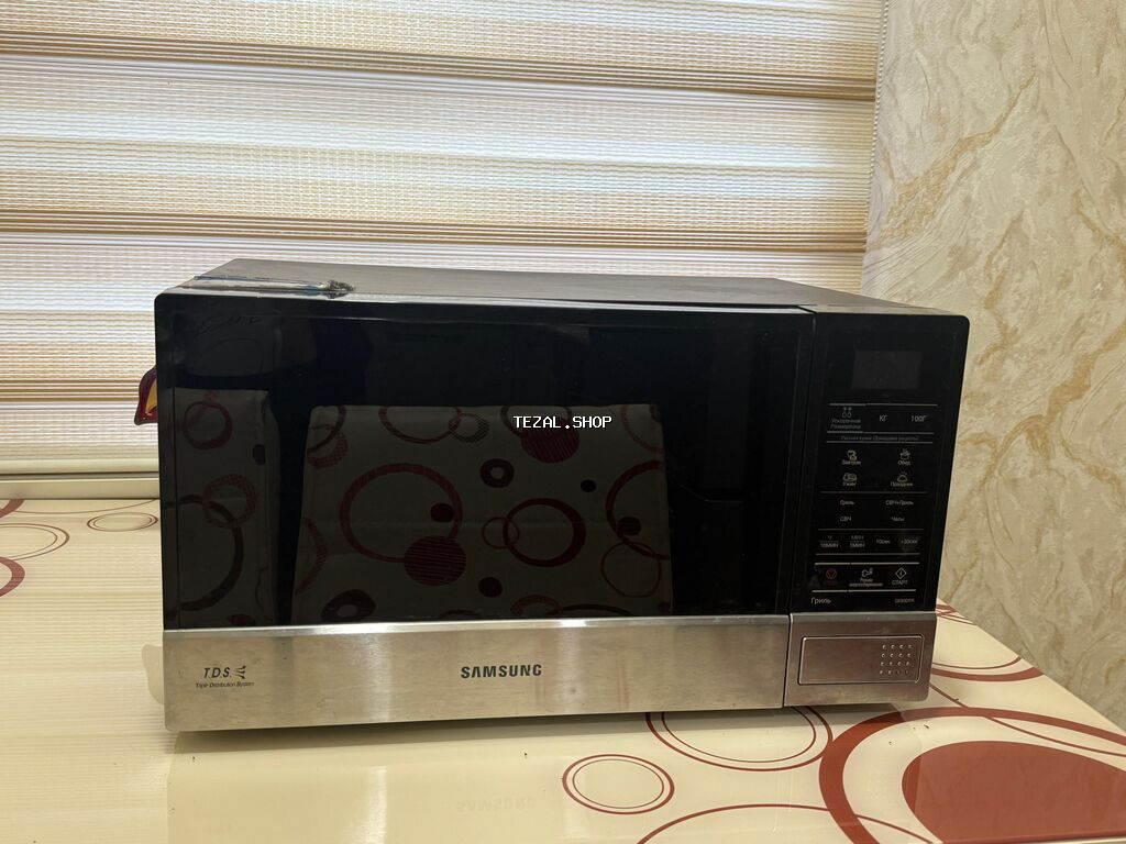 Mikrodalğalı soba Samsung, Ayrıca dayanan, Mikrodalğalar ilə, rəng - Qara