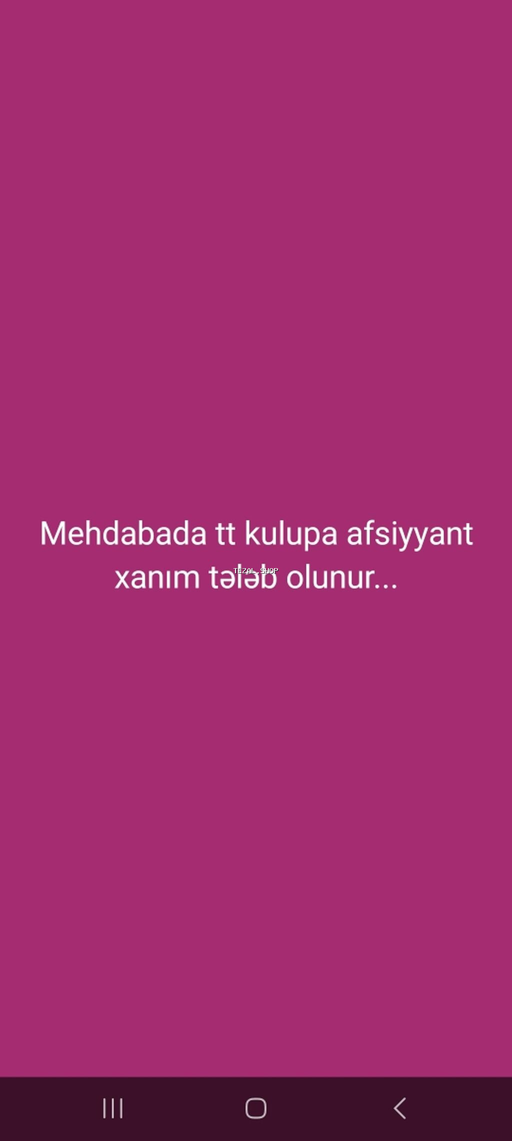 Ofisiant tələb olunur