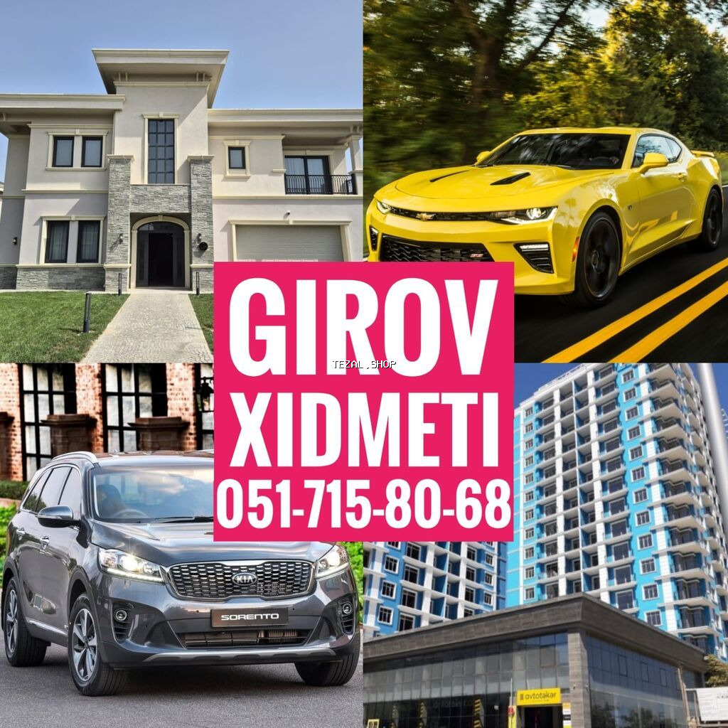 Kredit Xidmeti. Girov Xidmeti. Dasinmaz Emlaklarinizin ve