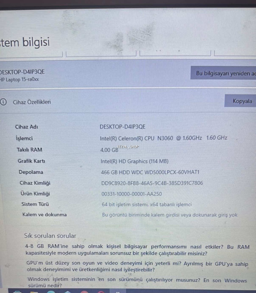 Hp noutbooku - şəkil 3